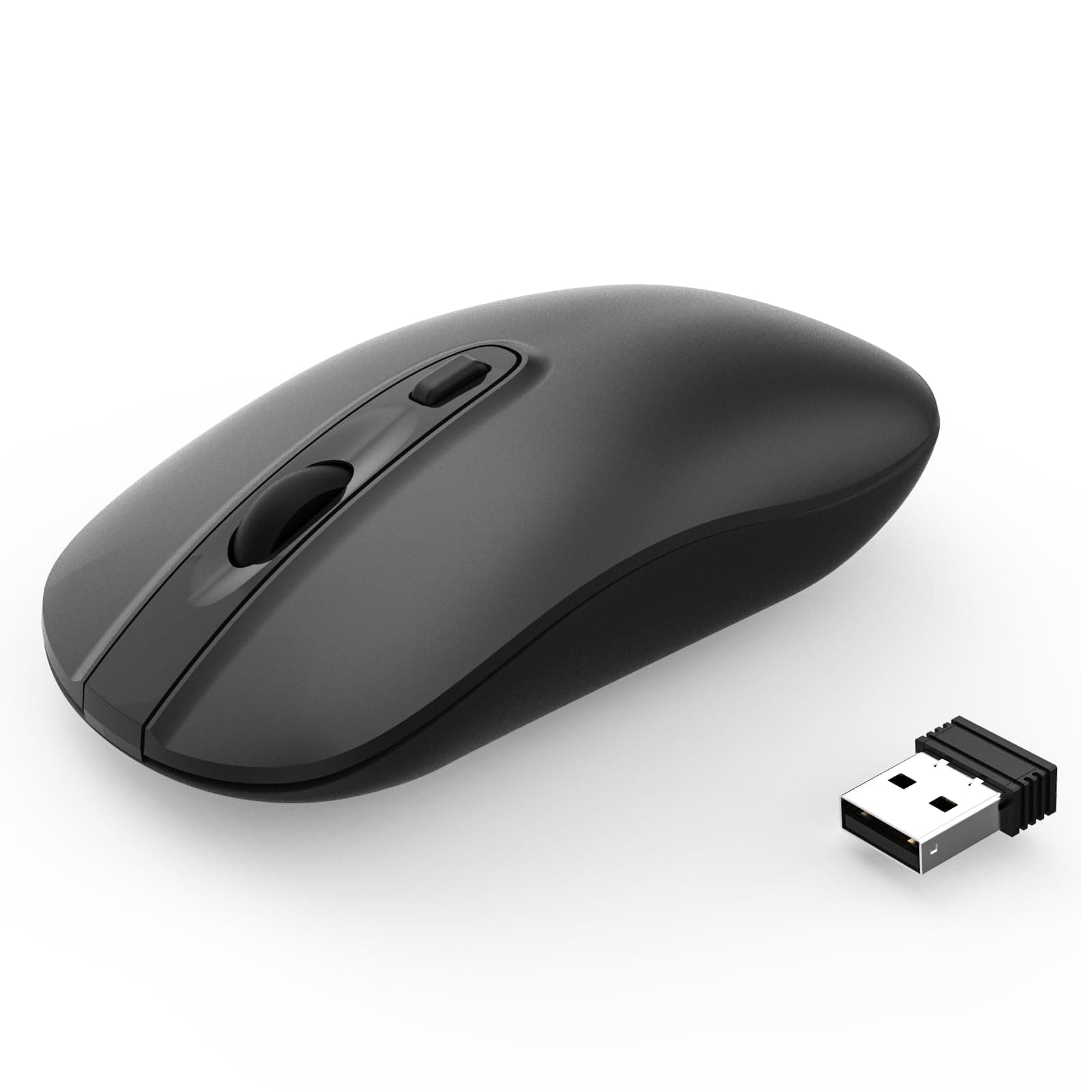Cimetech Rechargeable Wireless Mouse Cimetech 2.4G Computer Mouse Cordless Optical Mouse for Laptop Slim Quiet Wireless Mouse with USB Nano Receiver