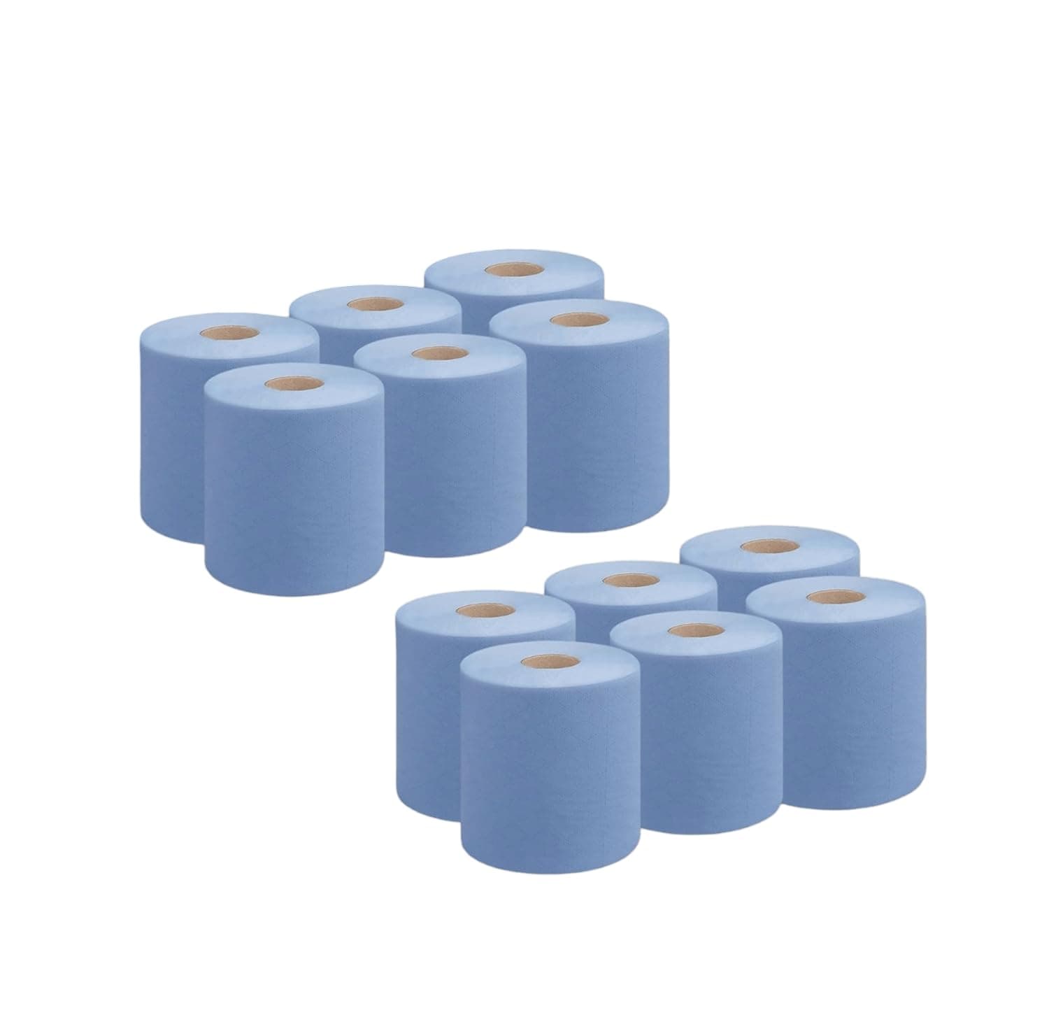 12 X Value Pack Blue Centrefeed Rolls | 2 Ply Tissue Paper Roll for Cleaning and Drying Surfaces | Strong & Absorbent Kitchen Rolls for Catering, Garages, Workshops and Industrial Use