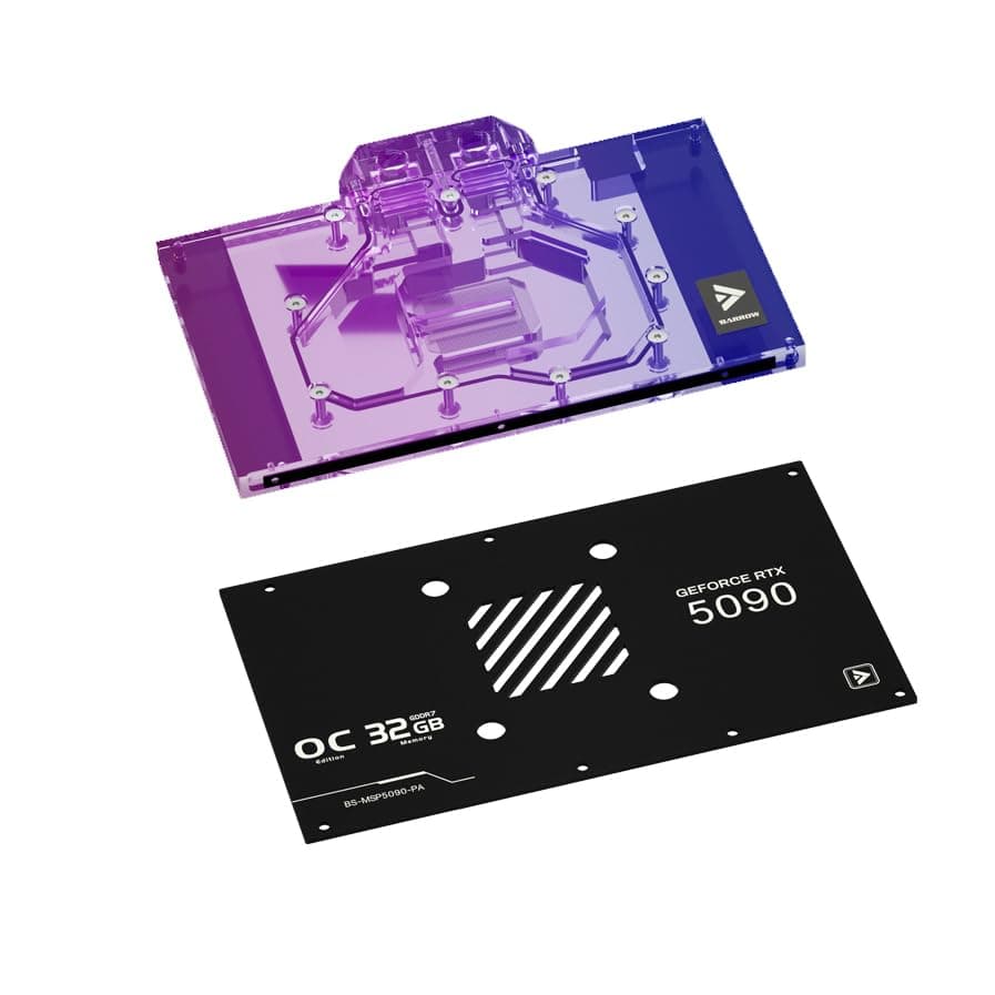 Barrow Copper GPU Water Cooling Block GPU Waterblock for MSI RTX 5090 D 32G Suprim OC, for MSI RTX 5090 D 32G Vanguard SOC Launch Edition