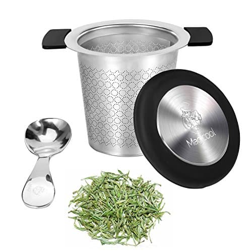 MAGICOOL Tea Infuser with Scoop Set for Mug and Teapot/Mirco Mesh Perfit Stainless Steel