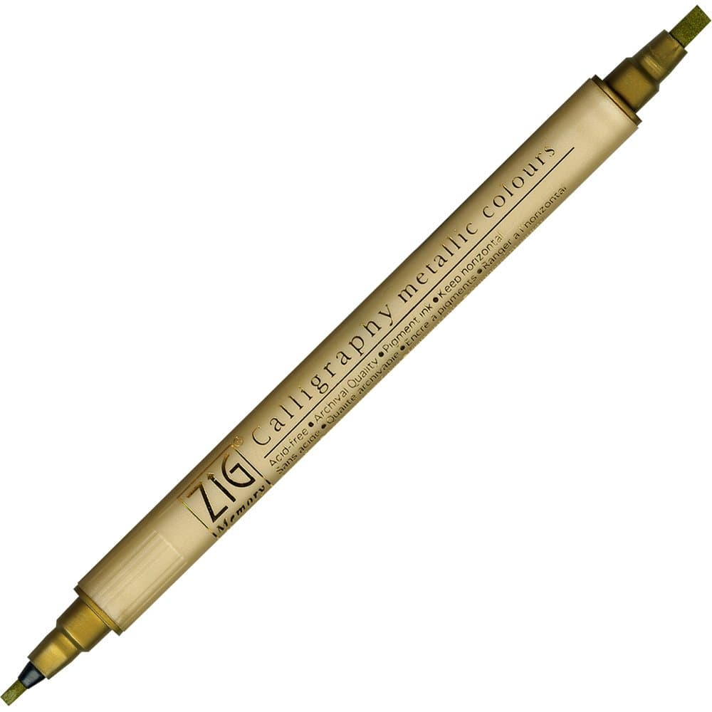 Kuretake Zig Memory System Twin Marker (Gold)