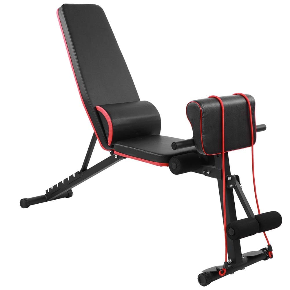 Folding Weight Bench Set, Utility Adjustable Workout Bench Tilt/Lean To Be Perfect Sit Up Bench, Multifunctional Training Fitness Bench For Multiple Workouts