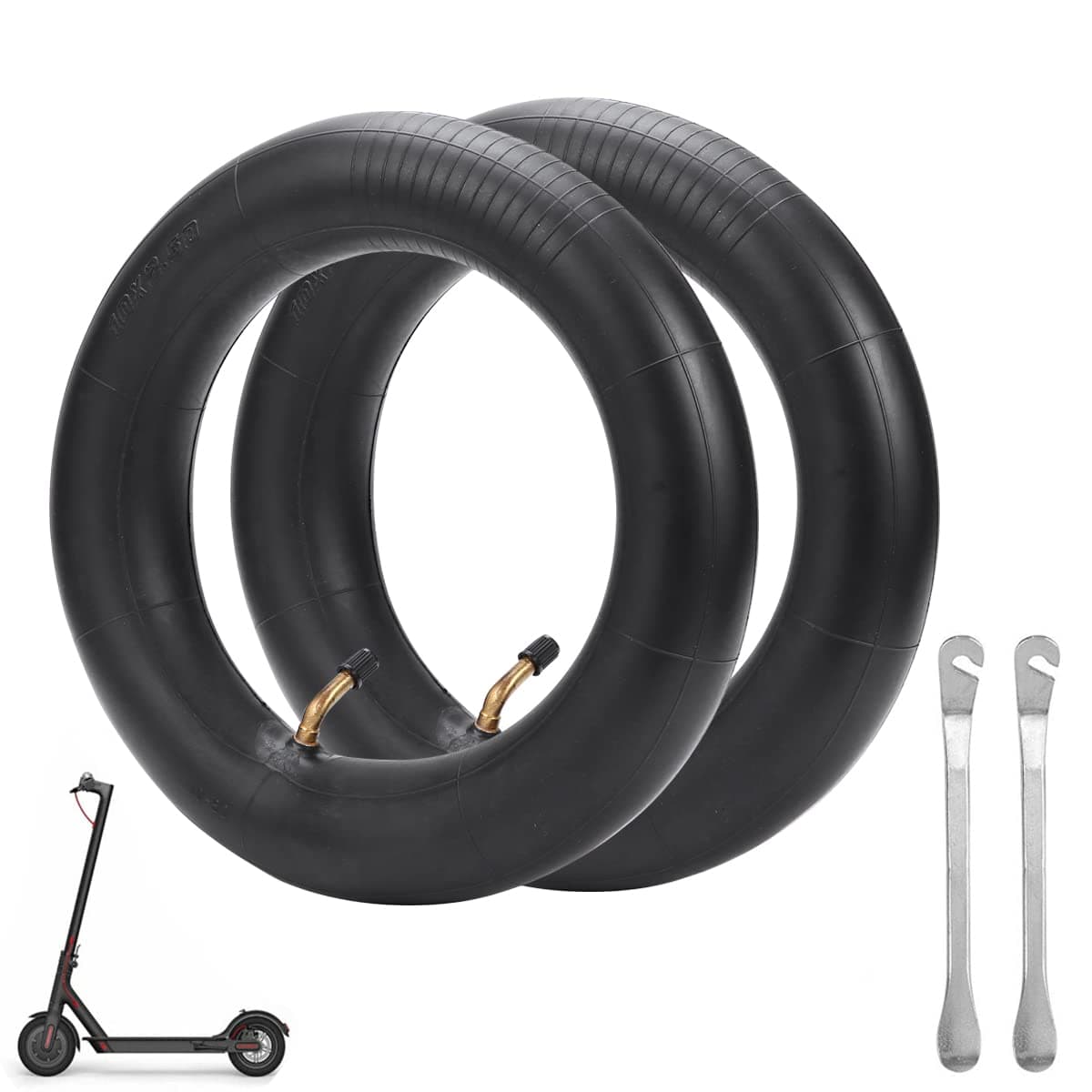 (2-Pack) 10x2.50 Thicker Inner Tubes for Electric Scooters and Mini Bikes(Includes 2 Tire Levers for Easy Replacement).Please Note the Item are not 2.5-10" Inner Tube.