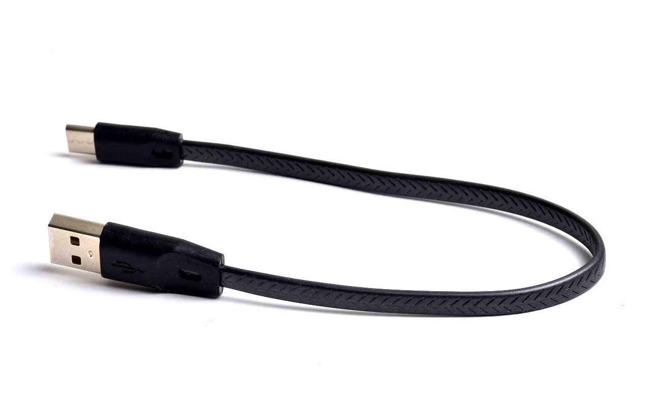 MOBILEJOY Type-C to USB Cable Power Bank Cable for Type c Devices Data Cables Fast Charging Short Mini Small Flat Supports Upto 2.1a sync and Charge powerbank Reversible for C Smartphones Laptop pc