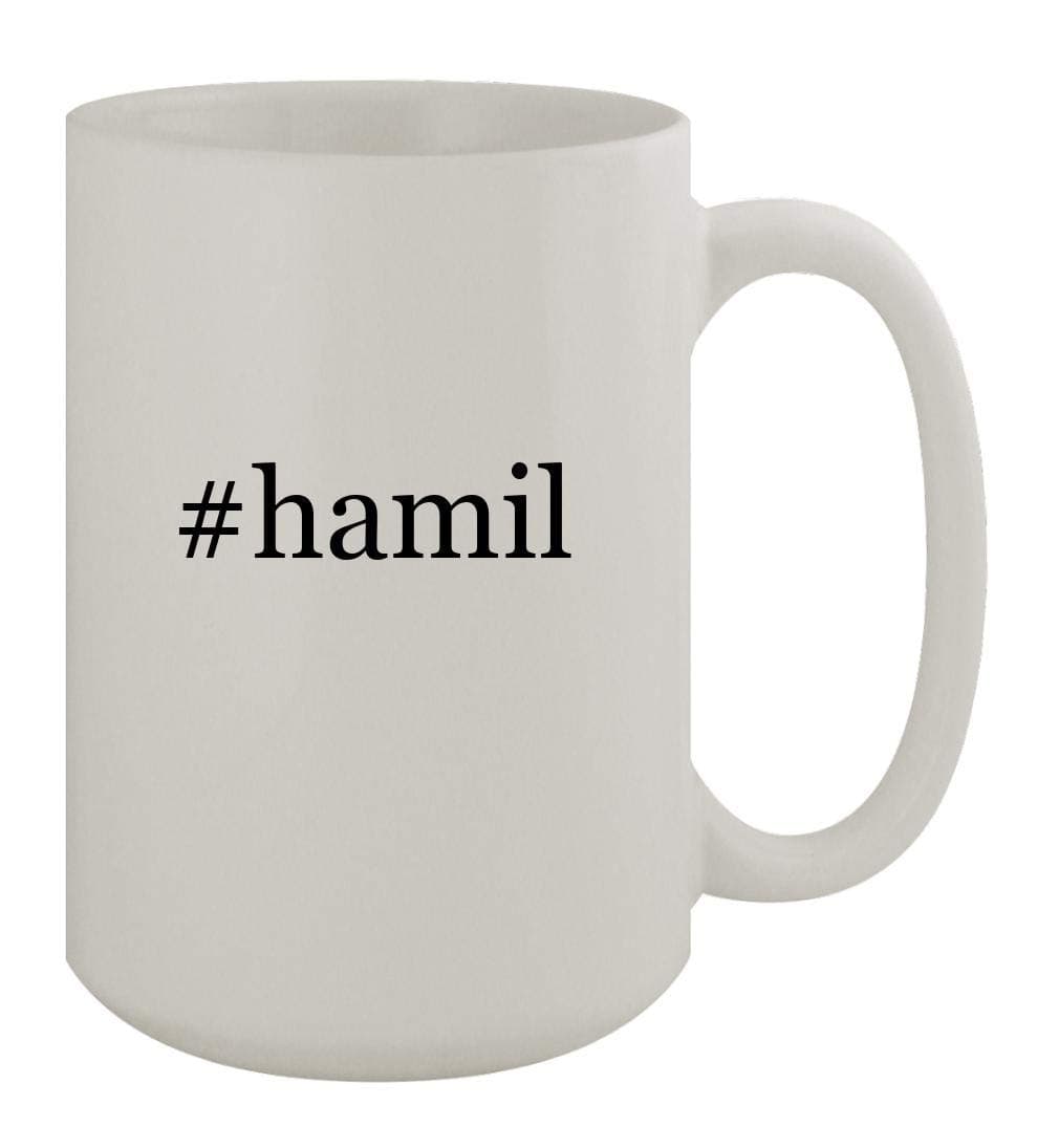 #hamil - 15oz Ceramic White Coffee Mug, White