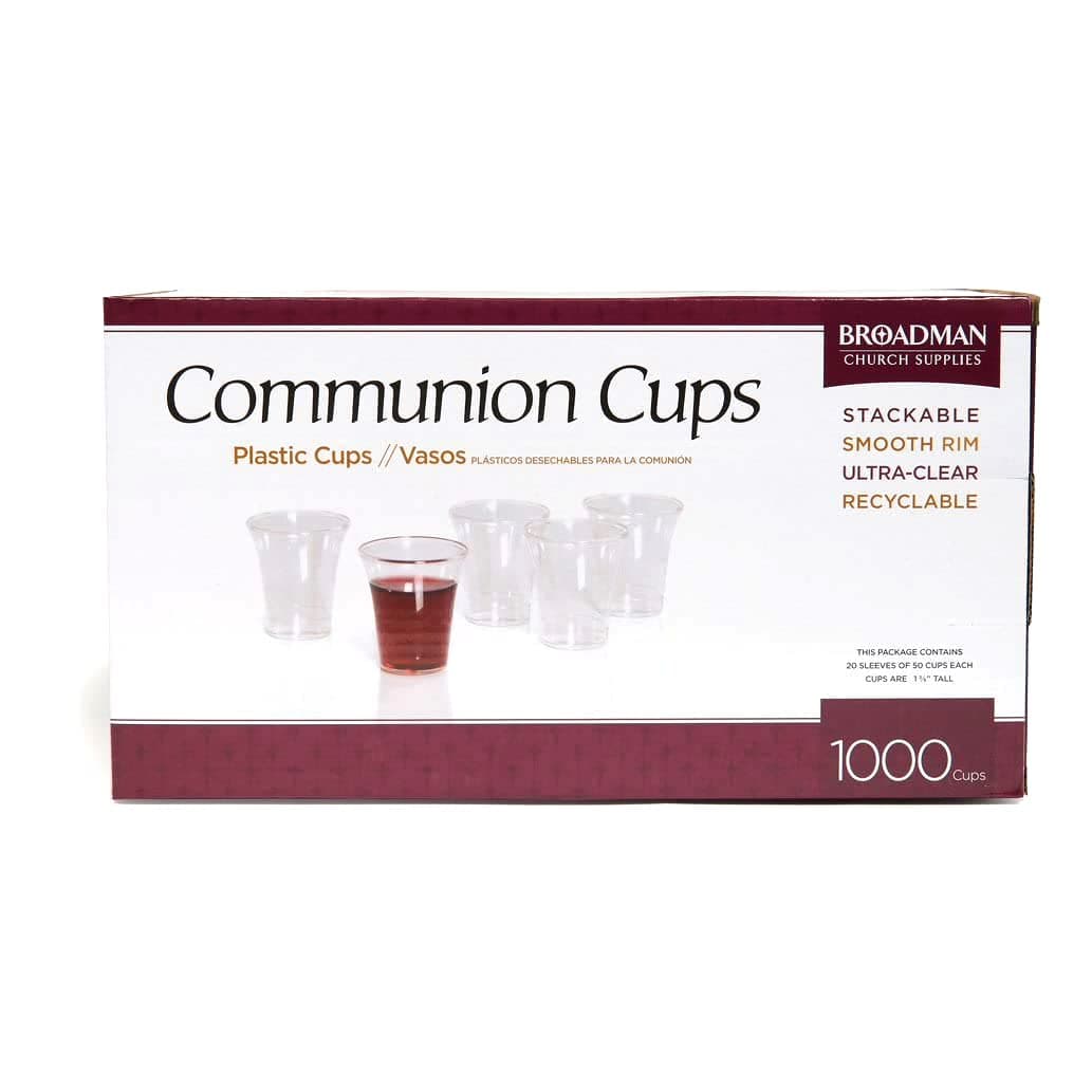 Plastic, Disposable, Recyclable Communion Cups, 1000 Count