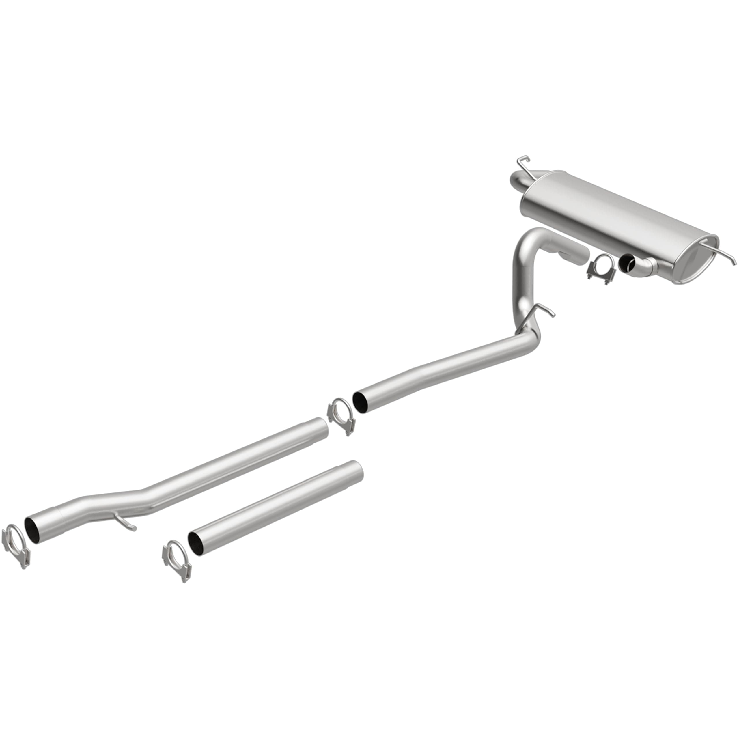 BRExhaust Replacement Exhaust System Kit 106-0045: Compatible with 2007-2011 Jeep Wrangler 3.8L