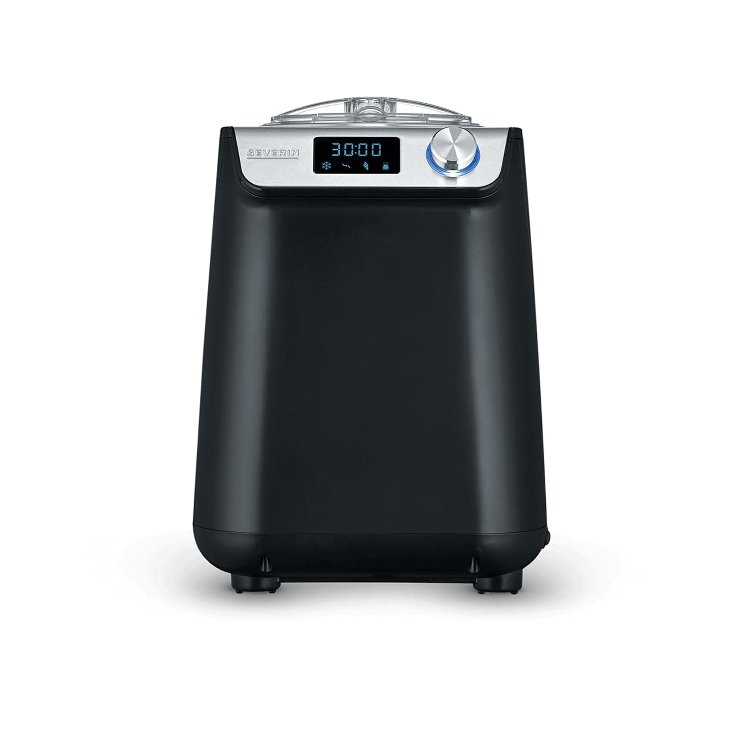 EZ 7407 Compact Ice Cream Machine with Compressor, 1.2L Capacity, High-Quality Housing Application, Innovative Yoghurt Function, 1.2 liters, Silver/Brushed stainless steel