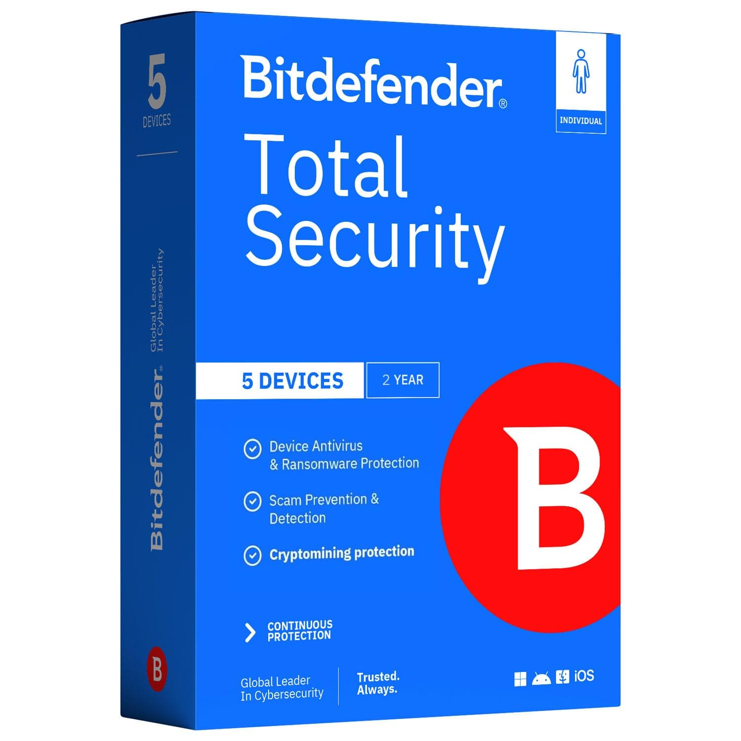 Total Security - 5 Devices | 2 year Subscription | PC/Mac | Activation Code by Mail