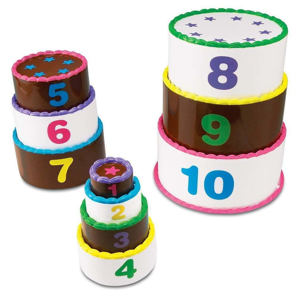 Stack and Count Layer Cake - 10 Pieces, Ages 18+ months Toddler Learning Toys, Early Stacking and Counting Skills for toddlers