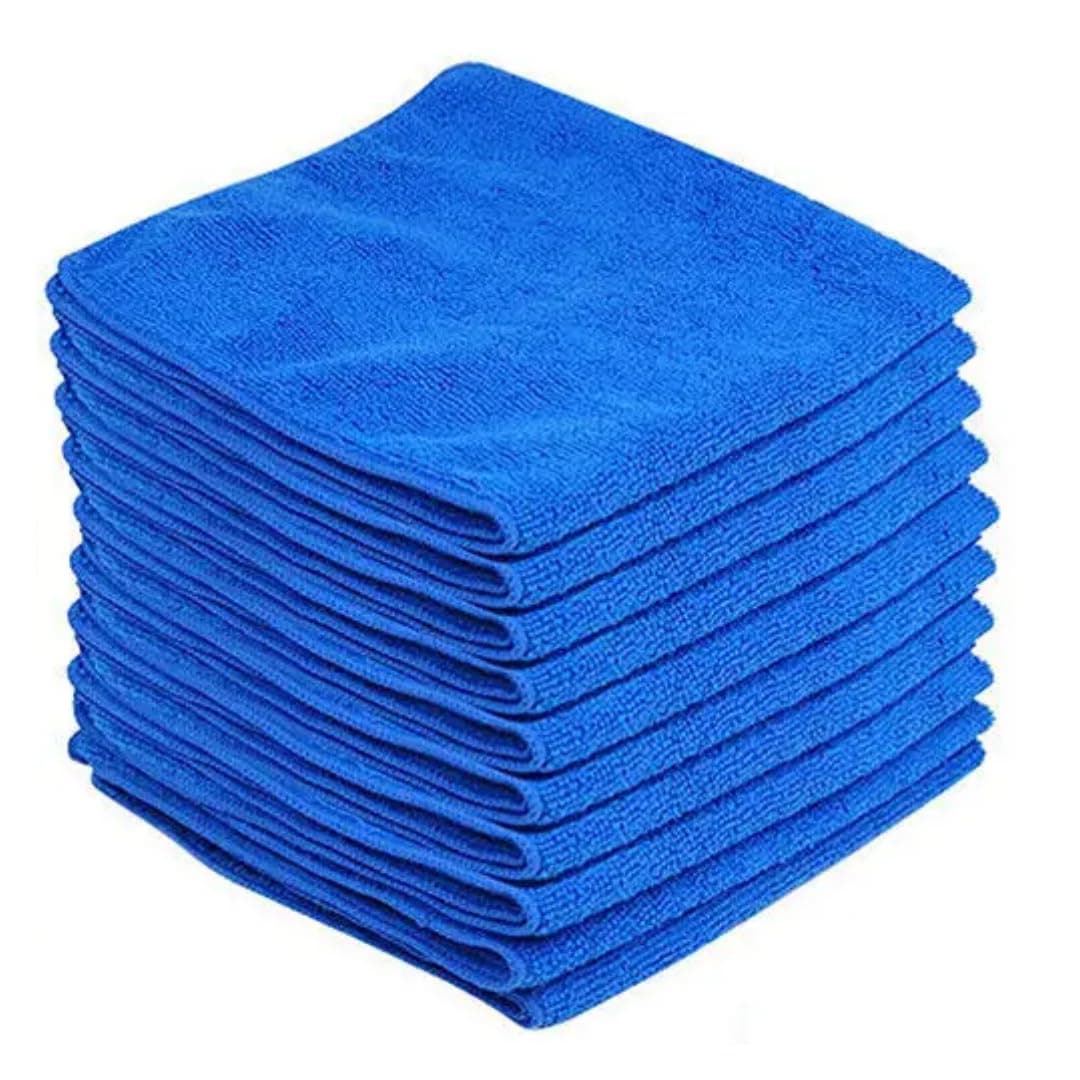 Tool Solutions Store 10 Blue Microfibre Car Cleaning/Drying Cloths