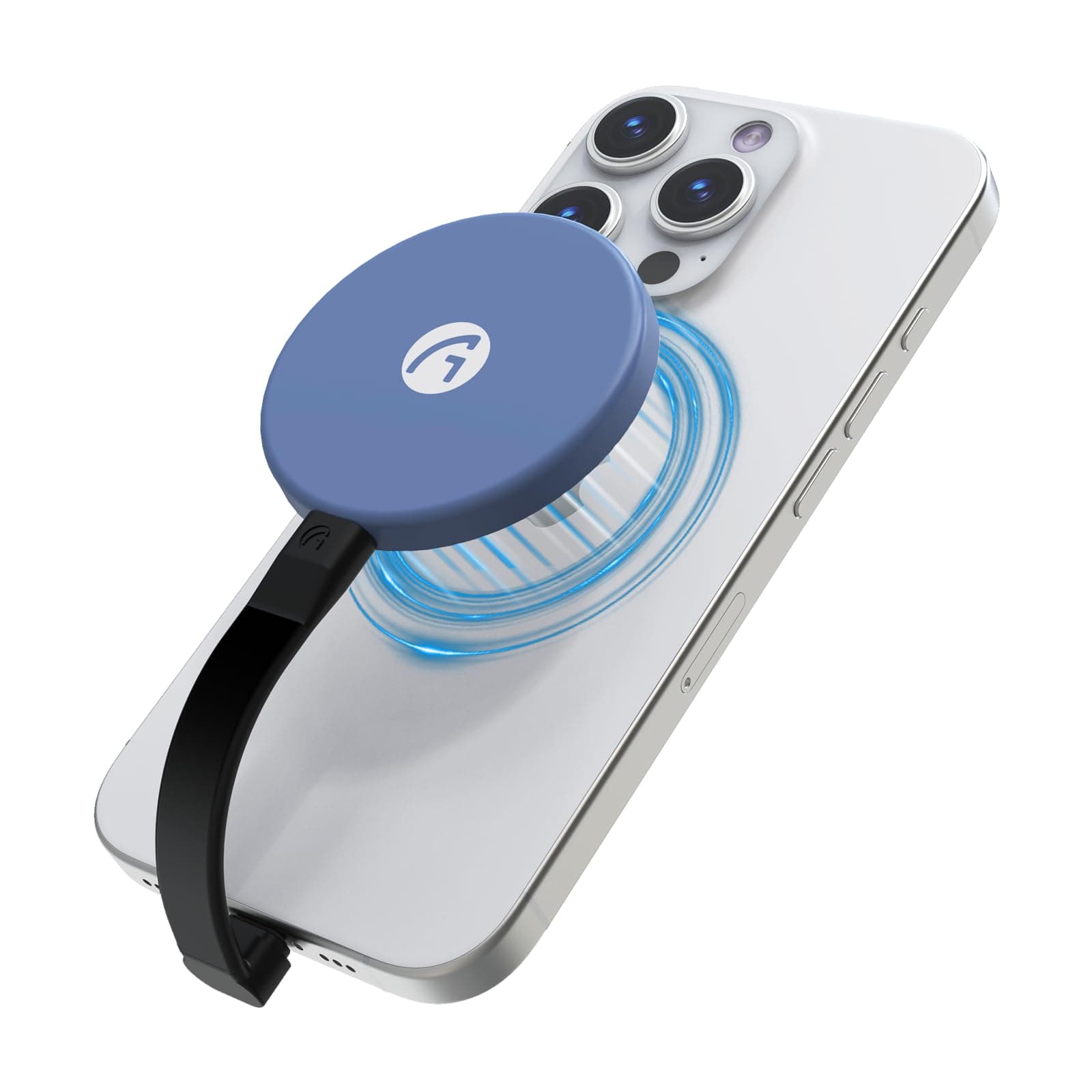 Aiffro P08 Portable Solid State Drive for iPhone MagSafe Portable SSD,up to 550MB/sec,Type C Blue