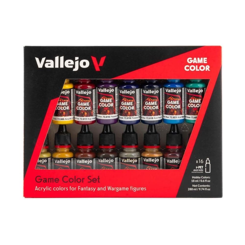 Vallejo Game Color Advanced Acrylic Paint Set - Assorted Colours (Pack of 16)