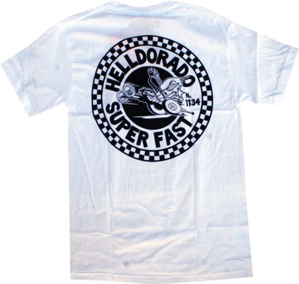 Helldorado Shirt: Dragster [Small] White