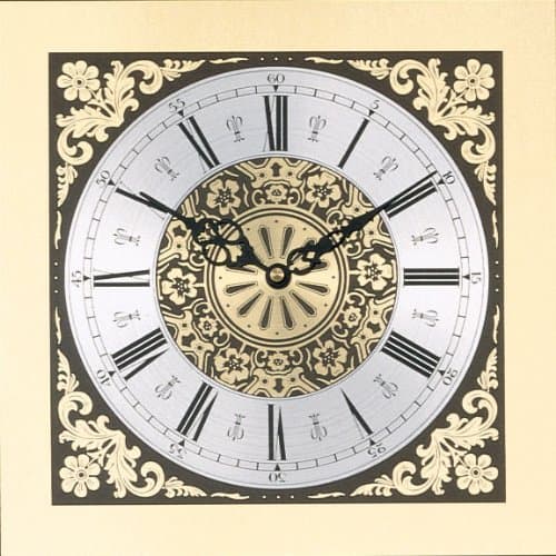 Floral Design Square Metal Dial