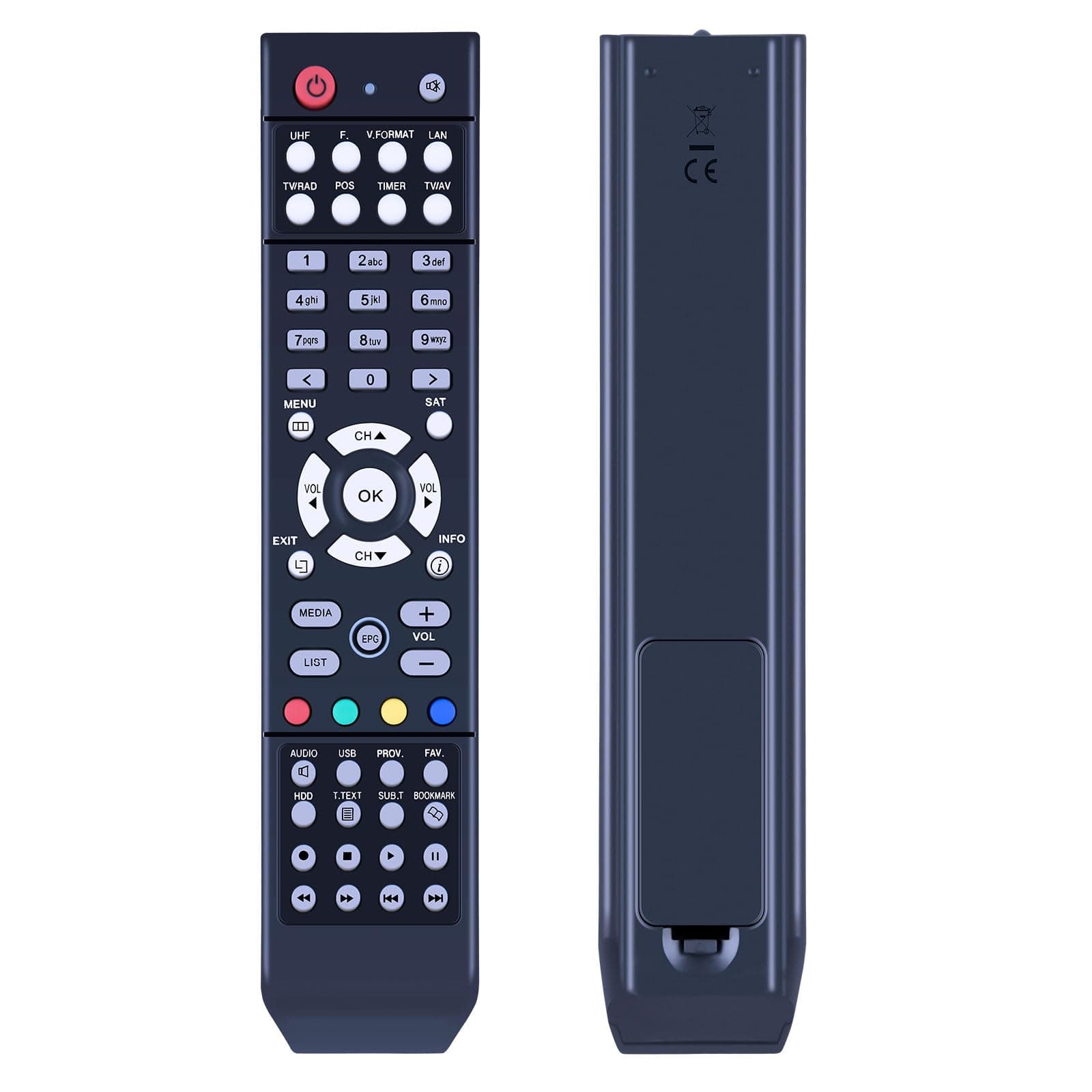 New TM 800 HD Replacement Remote Control for Technomate Receiver