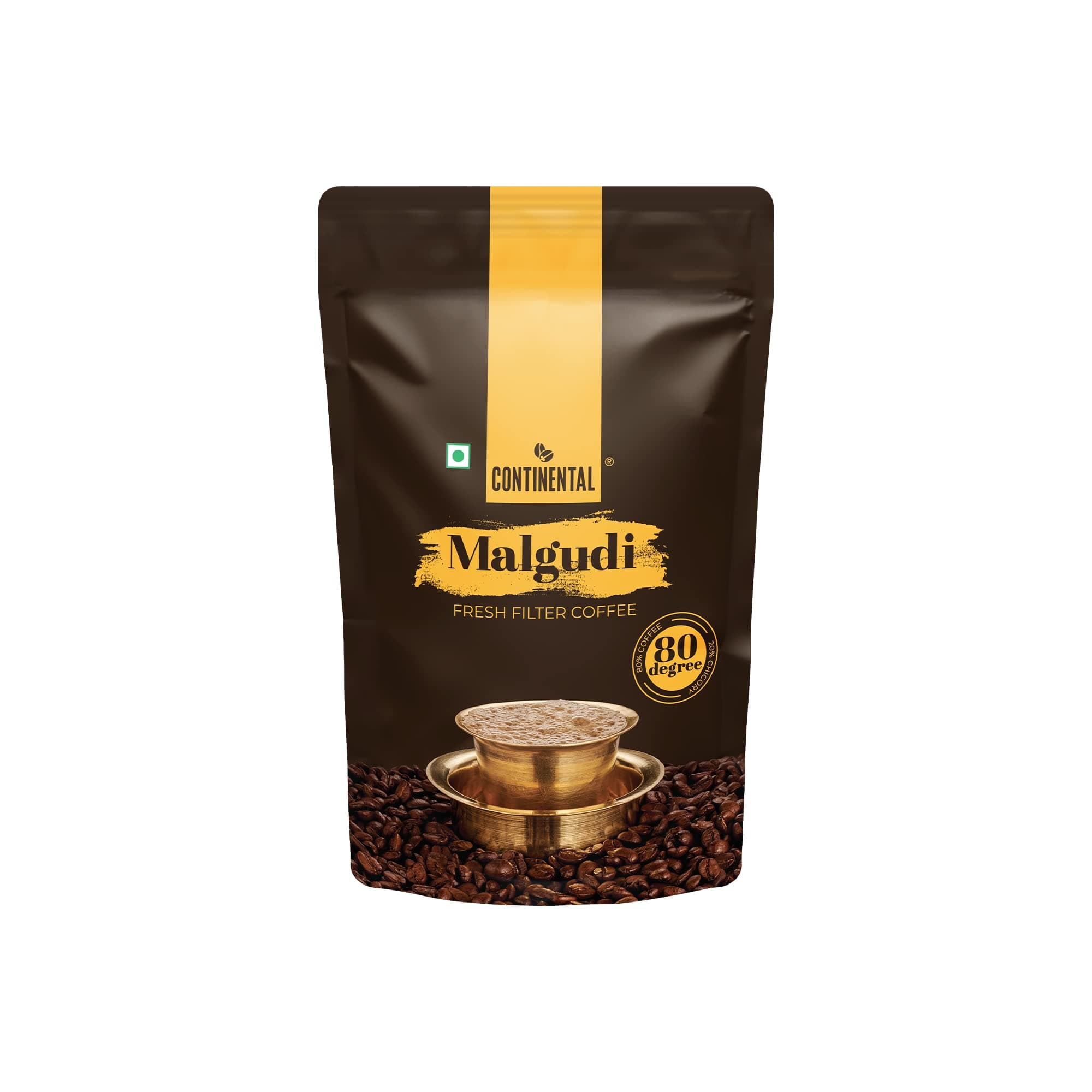 Continental Malgudi Filter Coffee Powder 200g Pouch (80% Coffee - 20% Chicory)