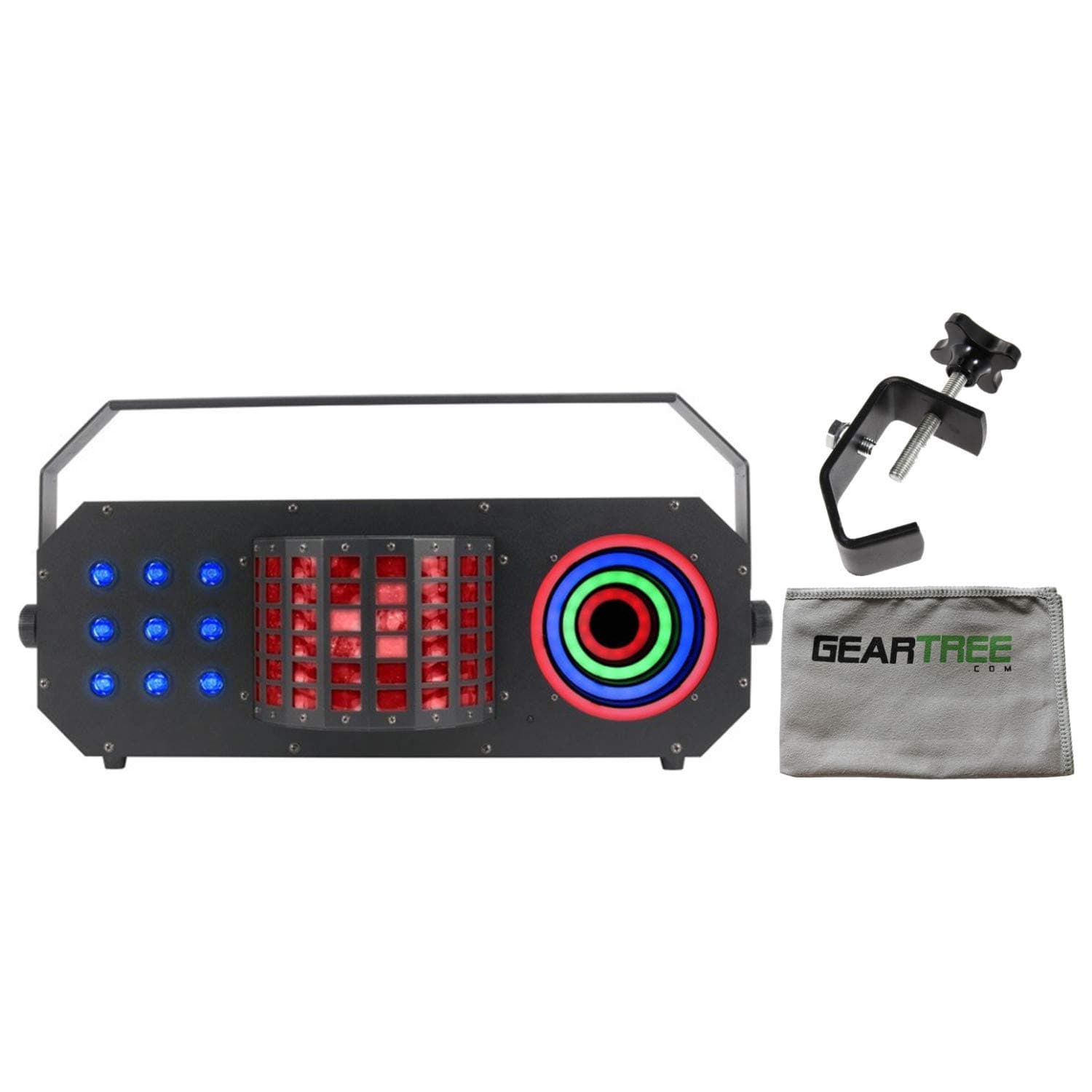 ADJ Startec BOOM BOX FX3 3 FX in 1 Effect Light w/Cleaning Cloth and Clamp