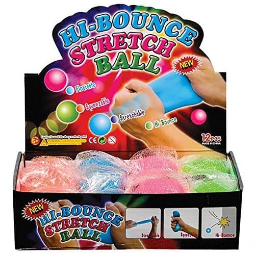12 Pack Hi-Bounce Pull and Stretch Ball