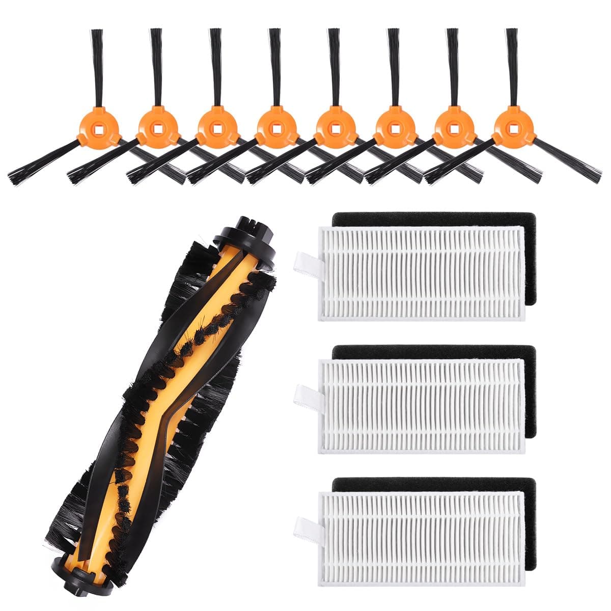 KEEPOW Replacement for Eufy RoboVac 11 Main Brush, Filter, Side Brush Accessory Kit for Eufy RoboVac 11 Robotic Vacuum Cleaner, Pack of 12