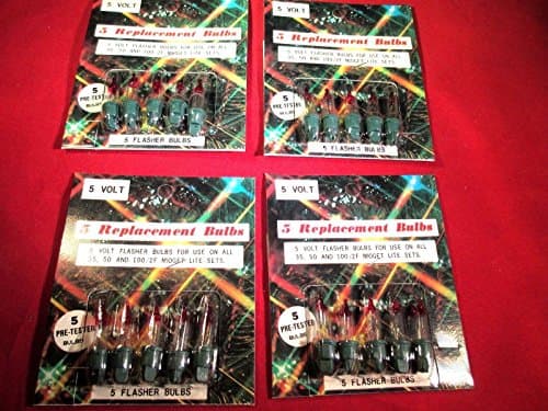 20 FLASHER BULBS 3 AMP 5 VOLT Replacement Christmas Tree Mini Lights