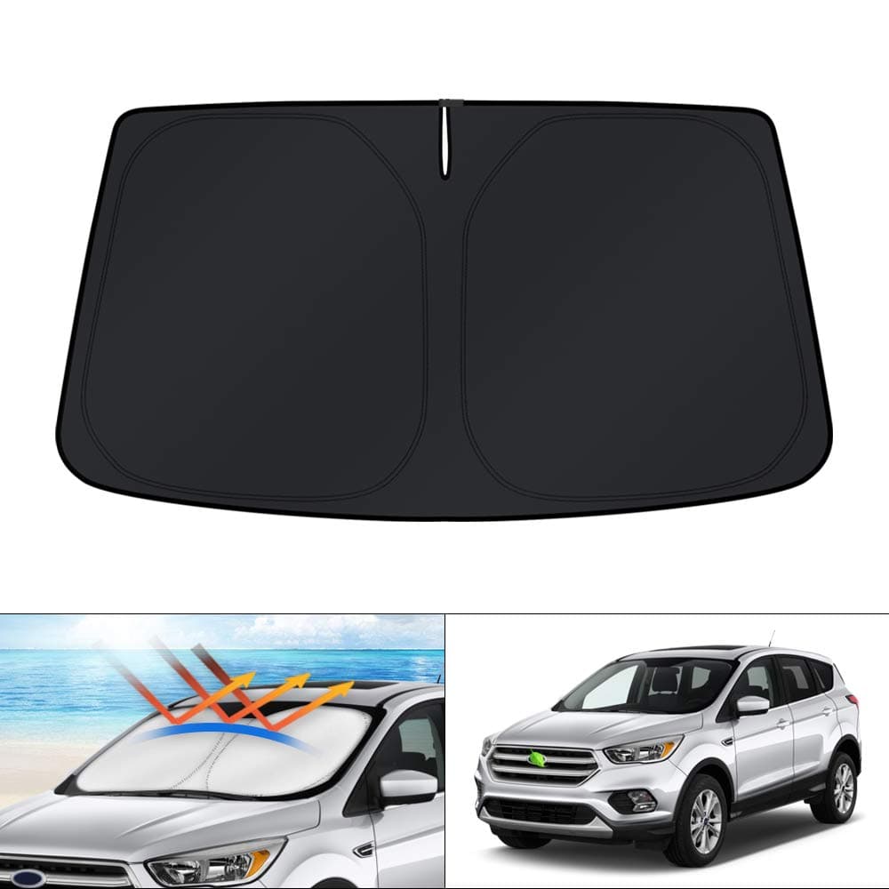 Windshield Sun Shade for 2013 2014 2015 2016 2017 2018 2019 Ford Escape Sunshade Foldable Window Sun Visor Protector Blocks UV Rays Keep Your Car Cooler