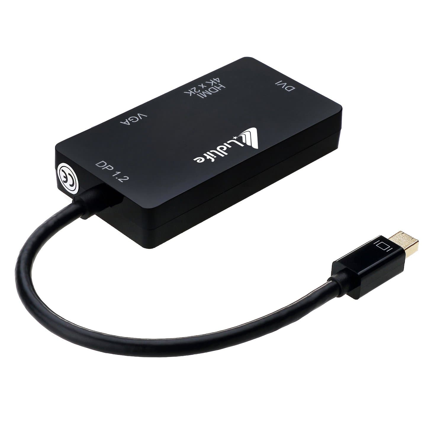 M0403 Multi-Function Mini DisplayPort (Thunderbolt Port Compatible) to HDMI/DVI/VGA Male to Female 3-in-1 Adapter Compatible for Apple Mac Macbook Pro Air iMac Microsoft Surface Pro- Hdmi Port Supporting 4k Resolution