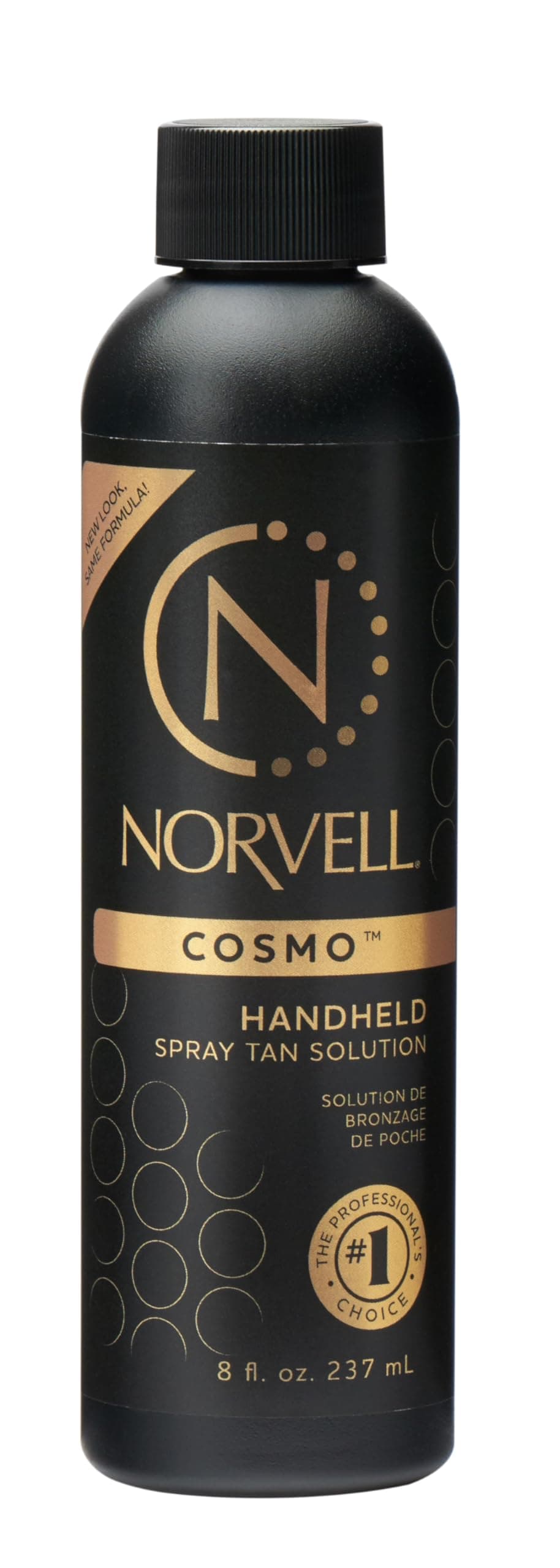 Spray Tan Solution Cosmo 8 fl oz – Professional Sunless Tanning Formula With a Blend of Warm Brown & Cool Violet Brown Undertones, Long Lasting Handheld Self Tanning Spray
