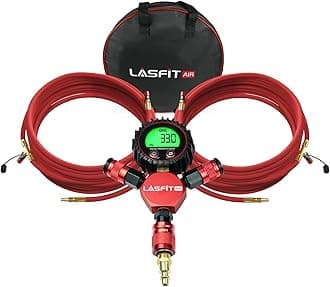 [2026 Upgraded] LASFIT H4 Tire Inflation Deflation System [No Leak & Kink] 200″ Wheelbase Universal Rapid High Flow Off Road Tire Deflator, 4 Tire Air Up Down to Inflate or Deflate at Once