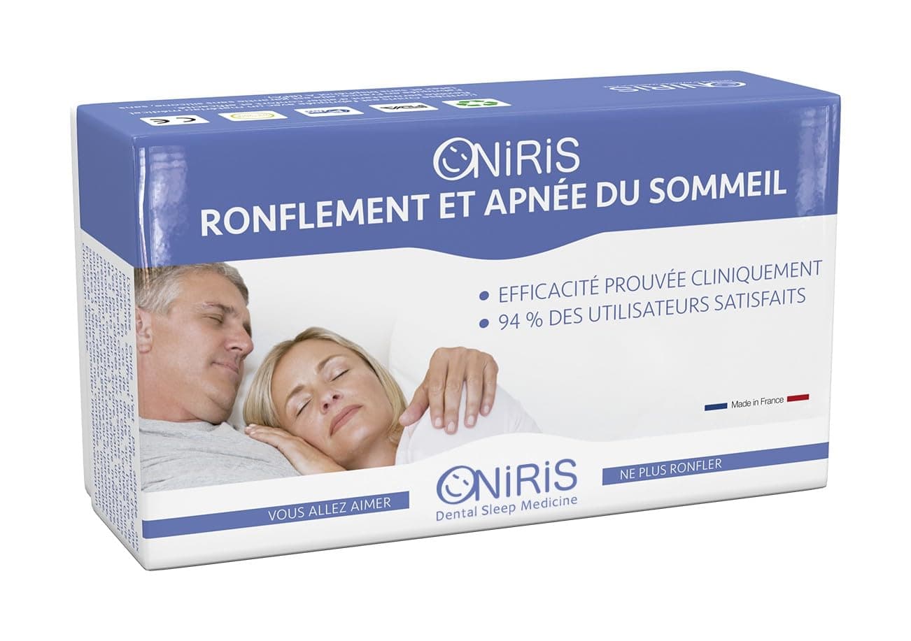 ONIRIS - Anti Snoring Orthesis - Clinically validated for Sleep Apnea - Made in France - Dental Gutter - Mandibular advancement orthesis - Acts on the Causes of a Bad Sleep.