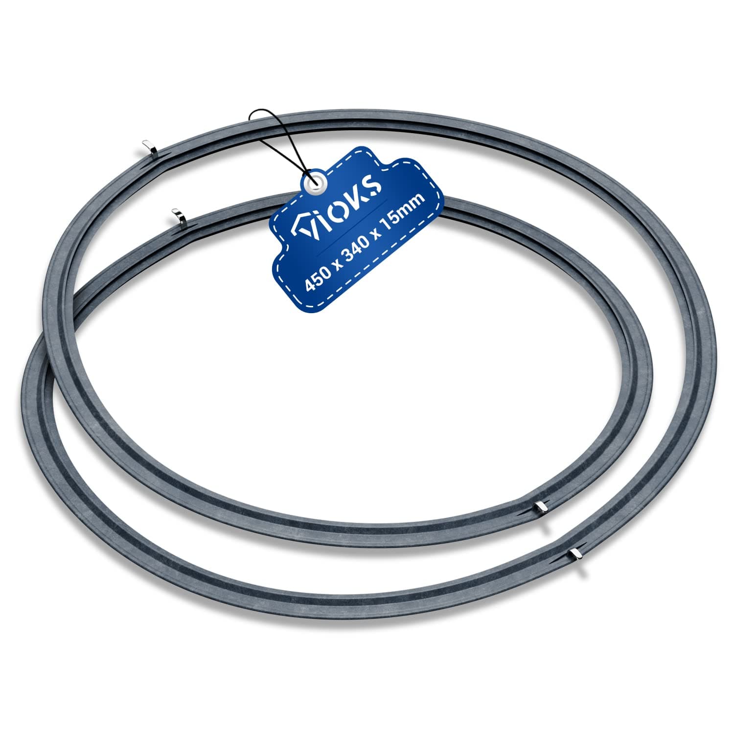 VIOKS Door Seal Rubber Replacement for Bosch / Neff / Constructa / Accessories for Oven / Oven with Ceramic Hob / Sealing Rubber Black