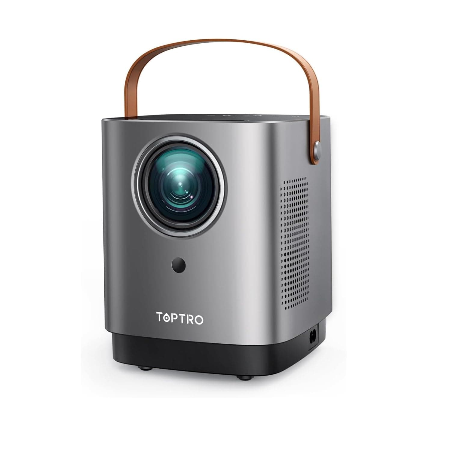 Mini-Portable-Projector, [Unique Handle Design] Mini Projector with WiFi and Bluetooth, 1080P Smart Portable Projector with Touch Screen, TOPTRO Outdoor-Movie-Proyector for Phone/TV Stick/PS5/Laptop