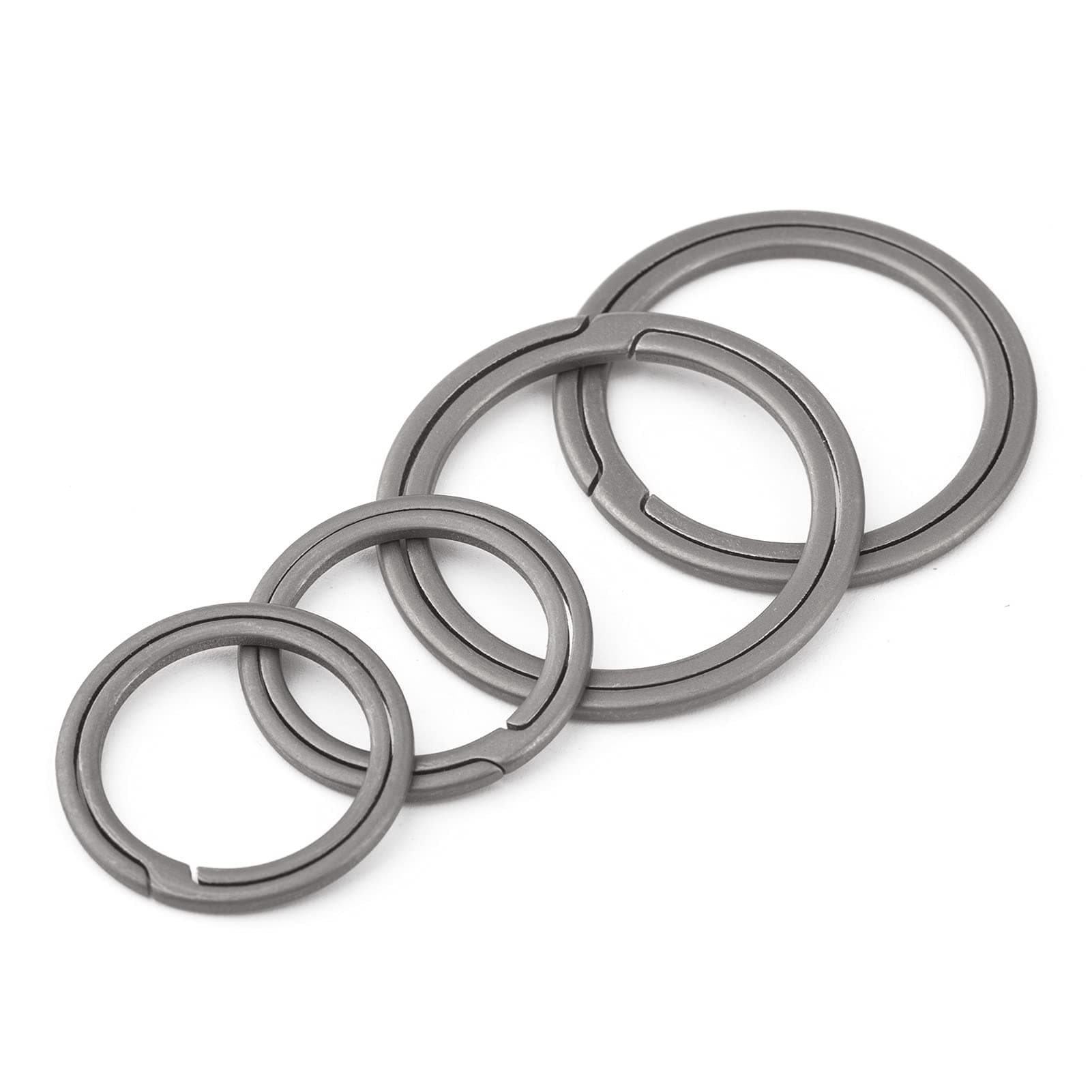 TISUR Titanium Key Rings for Keychains, Quick Release Side Pushing Key Organizer Kit, Wisely Group Your Keys