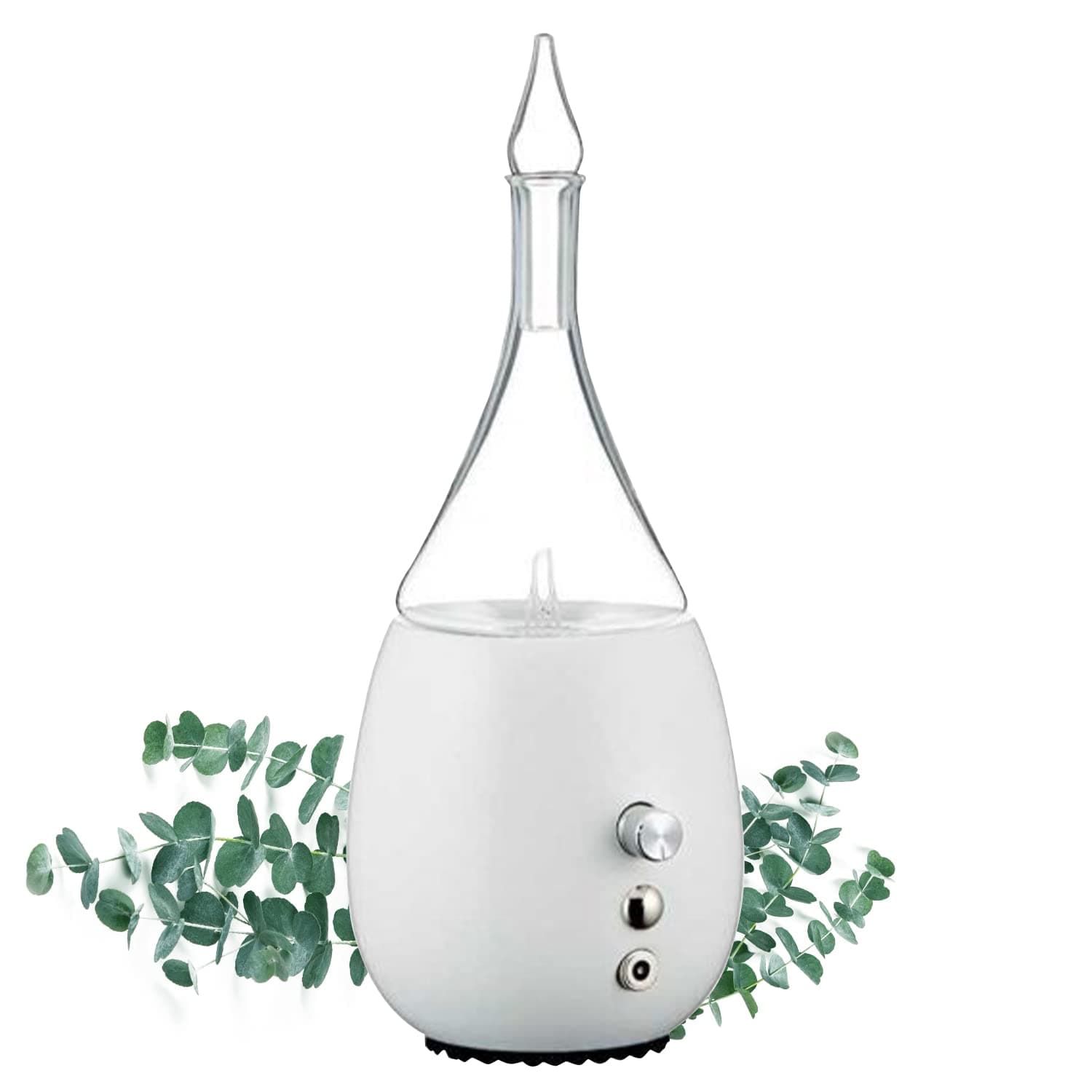 Raindrop 3.0 Nebulizing Diffuser for Essential Oil/Aromatherapy with Touch Sensor and MagConnect-Style Electrical Cord and Adapter. (White)