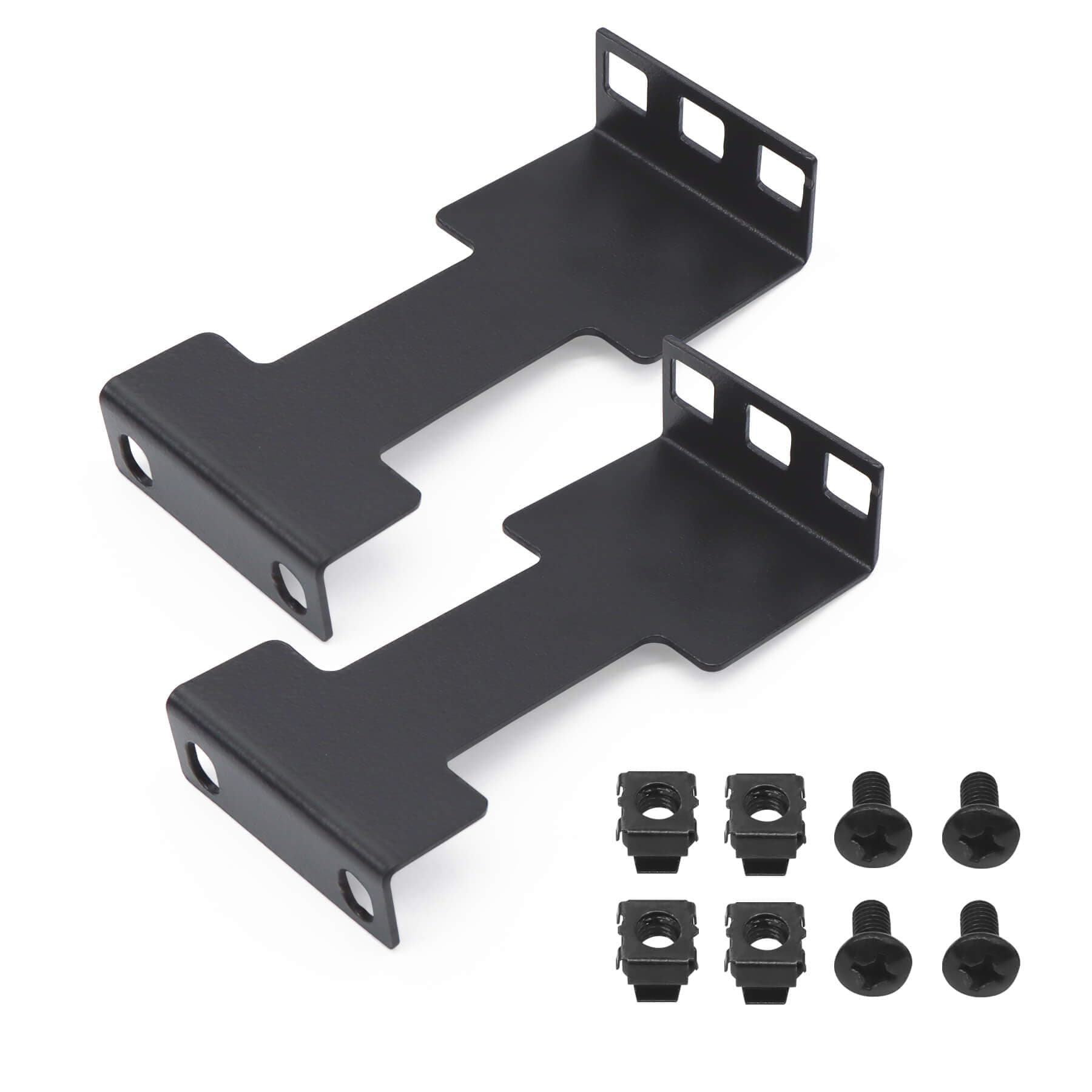 Aiwaiufu Server Rack Depth Extender, 1U Recessed Rack Extender Deep Mount Adapter Kit for Network Rack