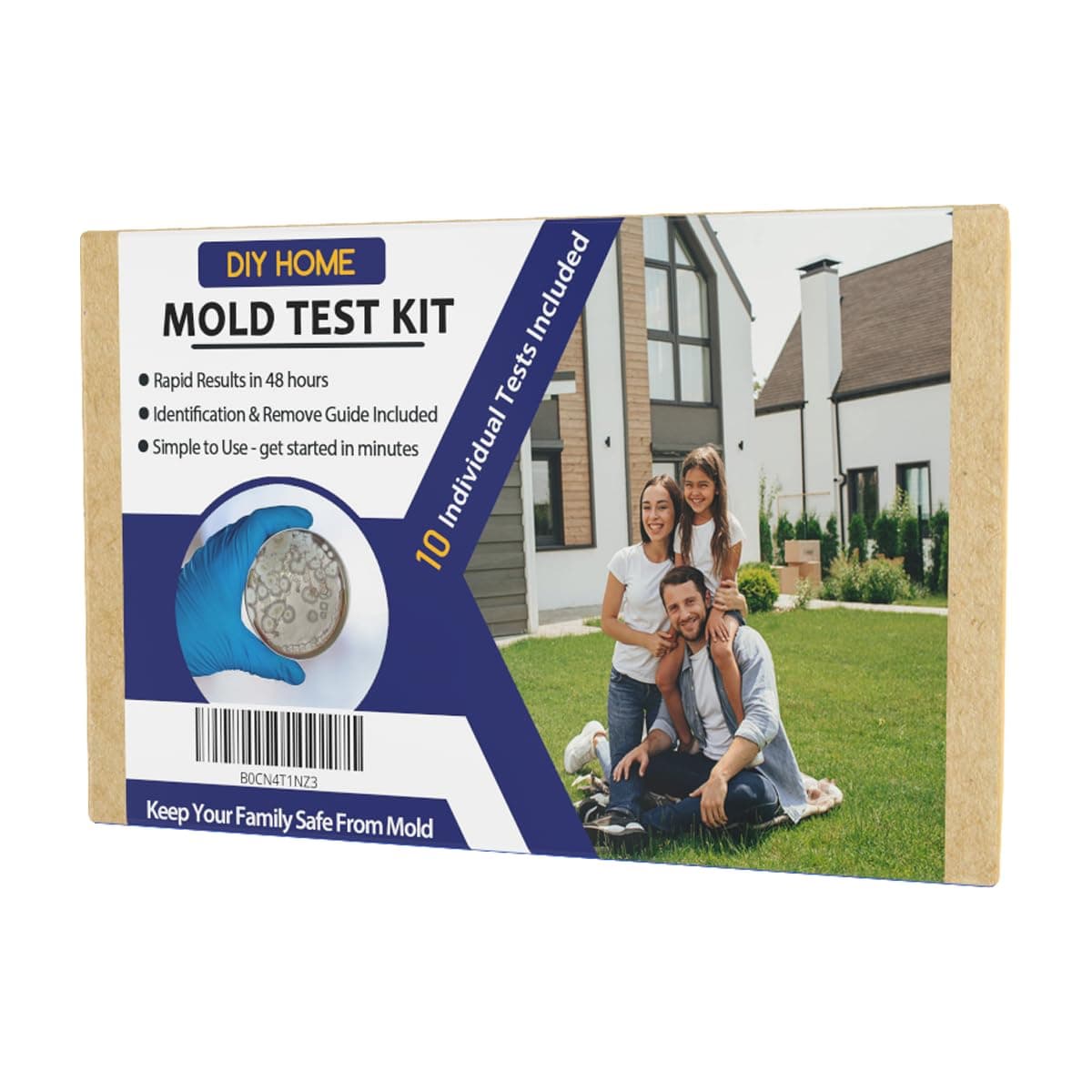 Mold Testing Kit with 10 Individual Tests - DIY Mold Test Kit for Home - Includes Detailed Mold Identification Guide - Fast and Reliable Mold Detector for Home