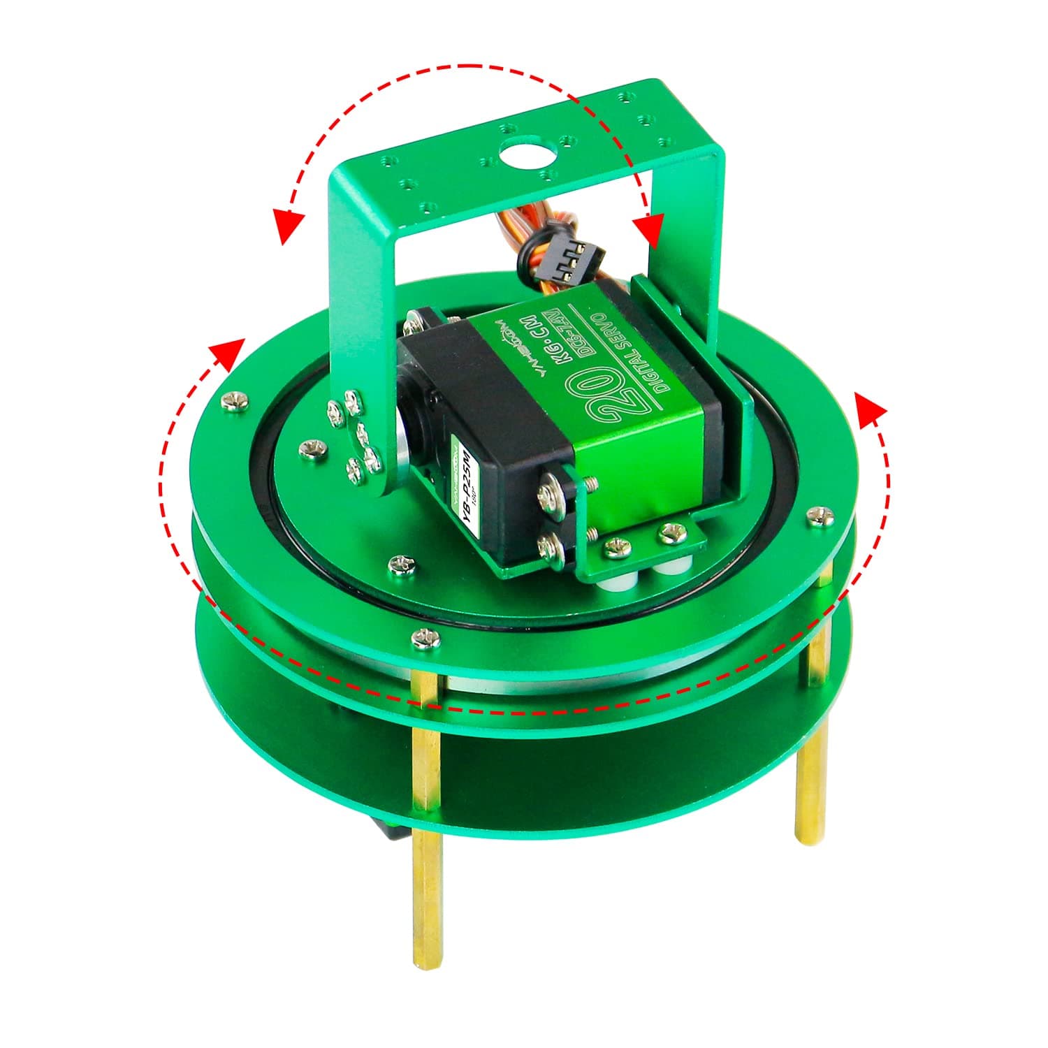 Yahboom 2-DOF Servo Pan-Tilt Kit for DIY Robot, Electric Platform with Metal Servo, Accessories for Camera or Robot Arms Bracket (2DOF Metal servo Without Control Board)