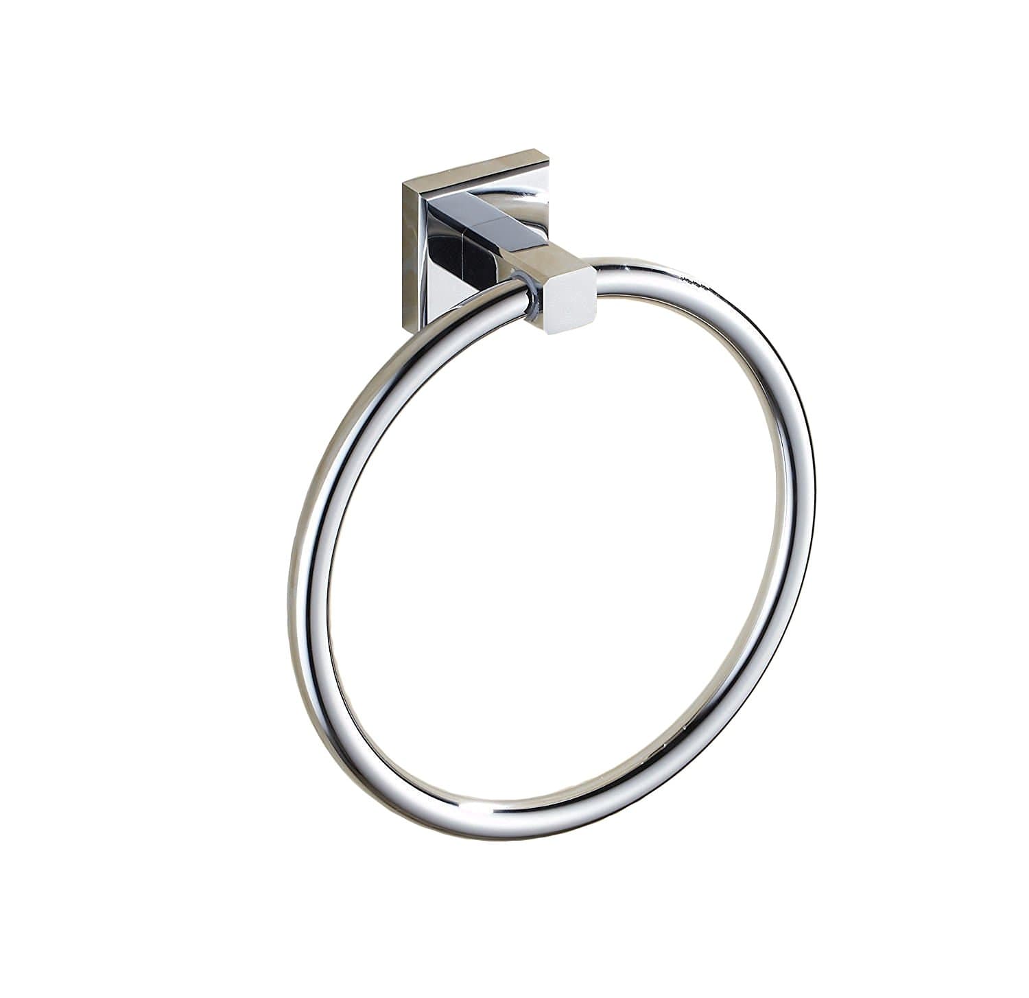Wall Mounted Towel Ring in Kitchen Bathroom Chrome Stainless Steel Towel Holder