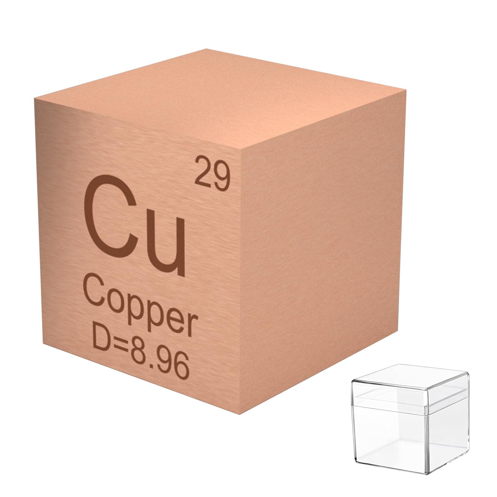 Copper Metal Element Density Cube 10mm 99.99% Pure for Element Collection Students Teacher Science Lover Collection &DIY(Cu 0.39Inch).