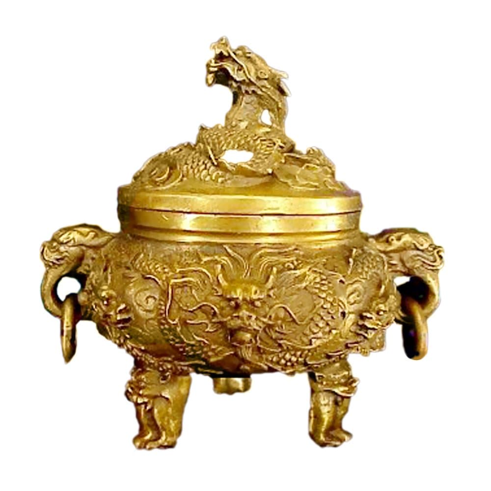 Decorative Bronze 9 Dragons Incense Burner
