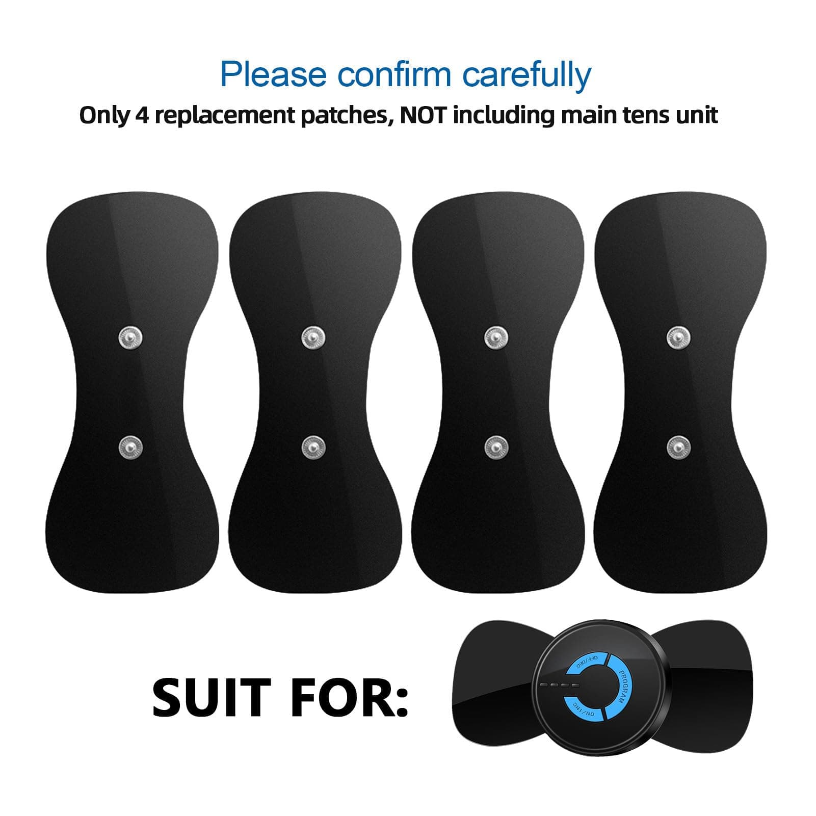 3 Pack Replacement Black Pads with indeprndent Pack