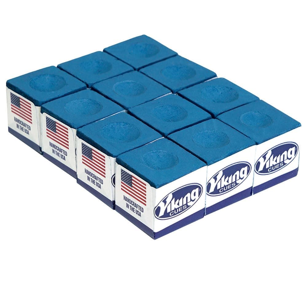 Viking Pool Cue Chalk Blue 12 Pack