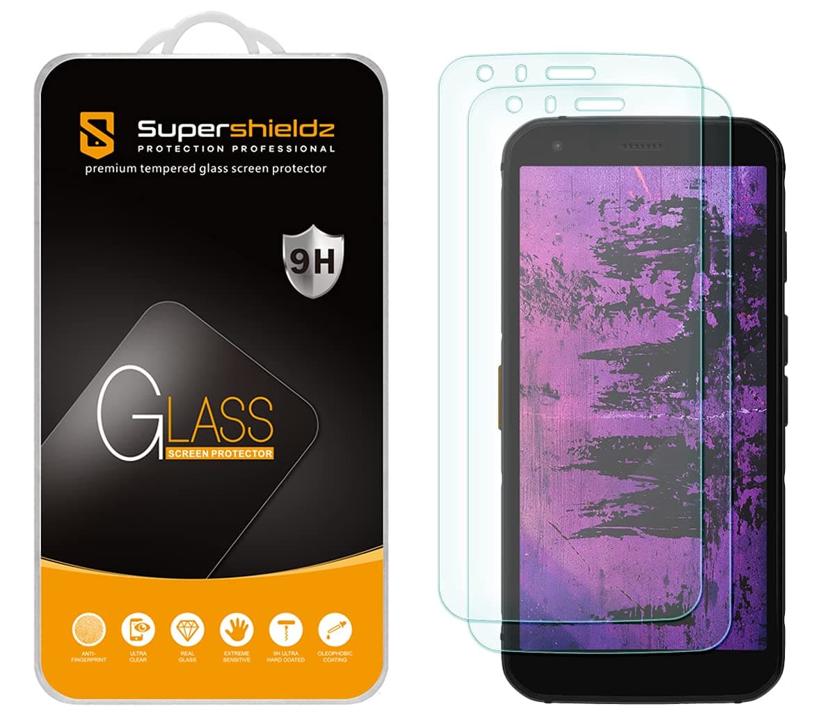 (2 Pack) Designed for CAT S62 and S62 Pro Tempered Glass Screen Protector, Anti Scratch, Bubble Free