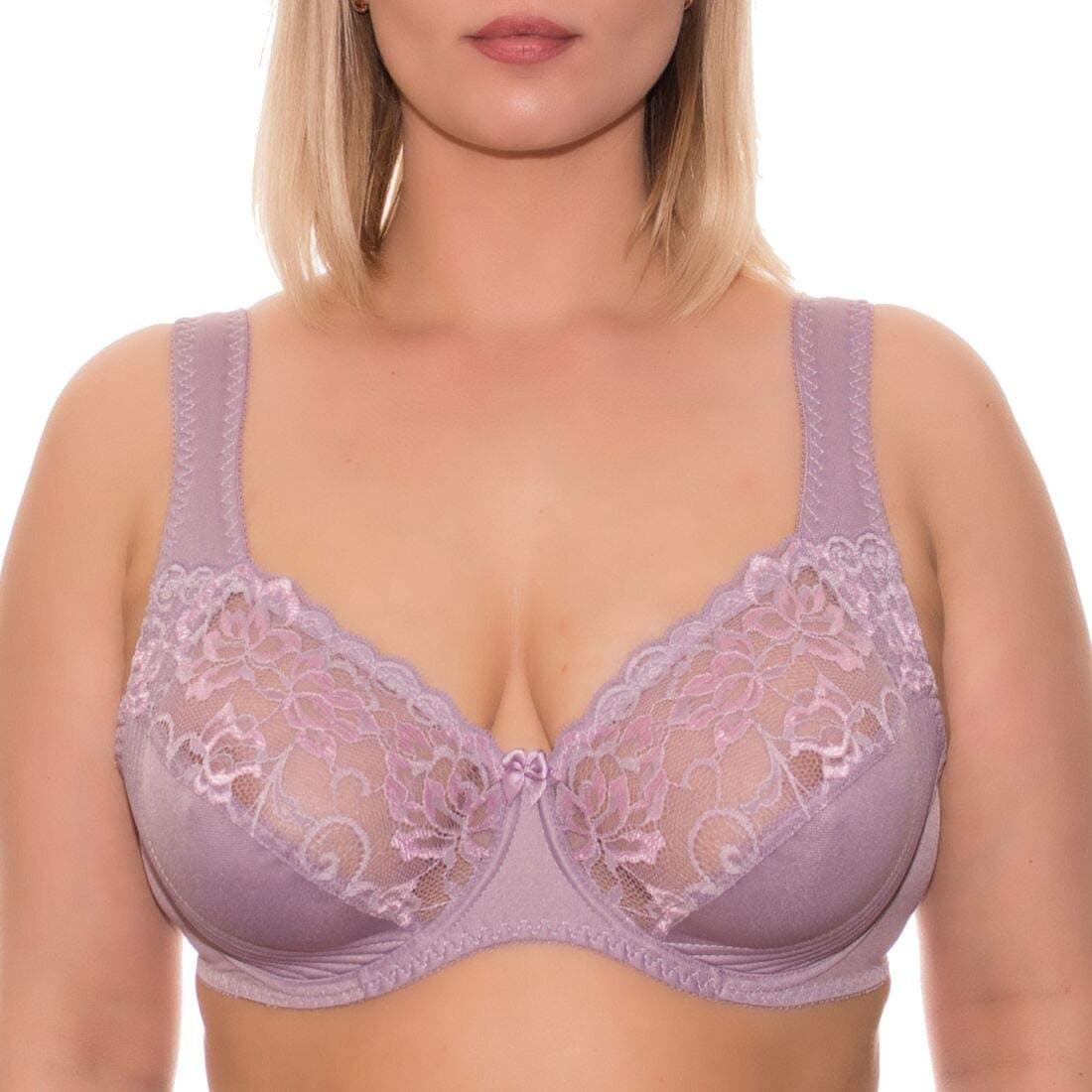 UniBraWide Strap Bra Plus Size Full Coverage Underwire Support Panels 34 36 38 40 42 44 46 / C D E F G H I J
