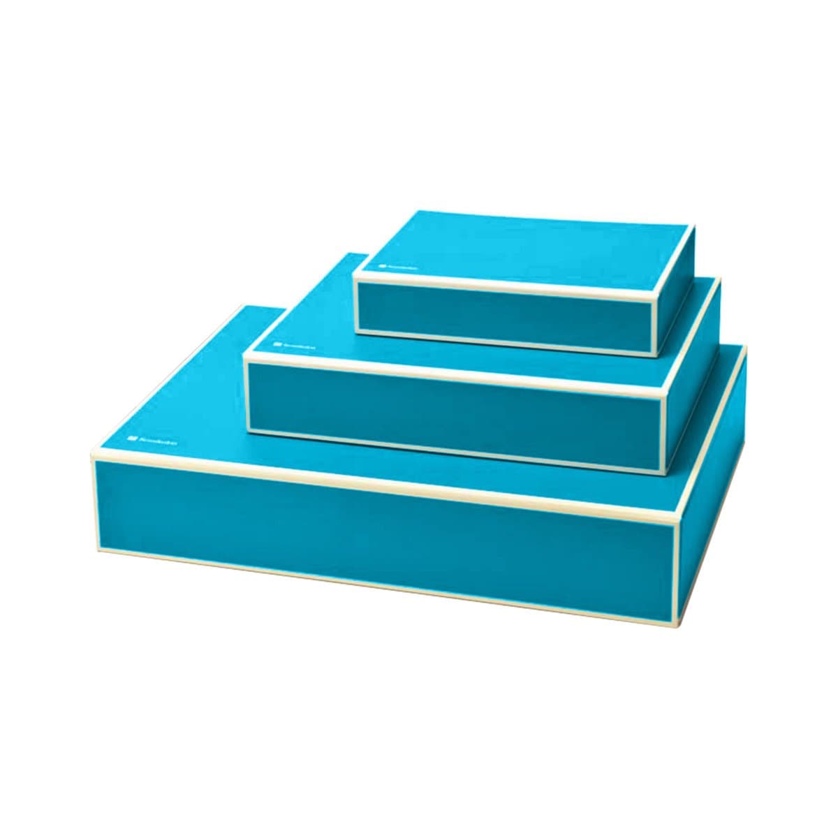 Semikolon Rectangular Organizer Boxes, Set of 3, Turquoise (3550019)