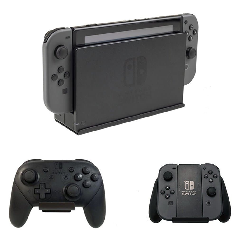 HIDEit Mounts HIDEit Switch Mount - Nintendo Switch Dock Wall Mount + (2) Controller Mounts Bundle - Made in The USA