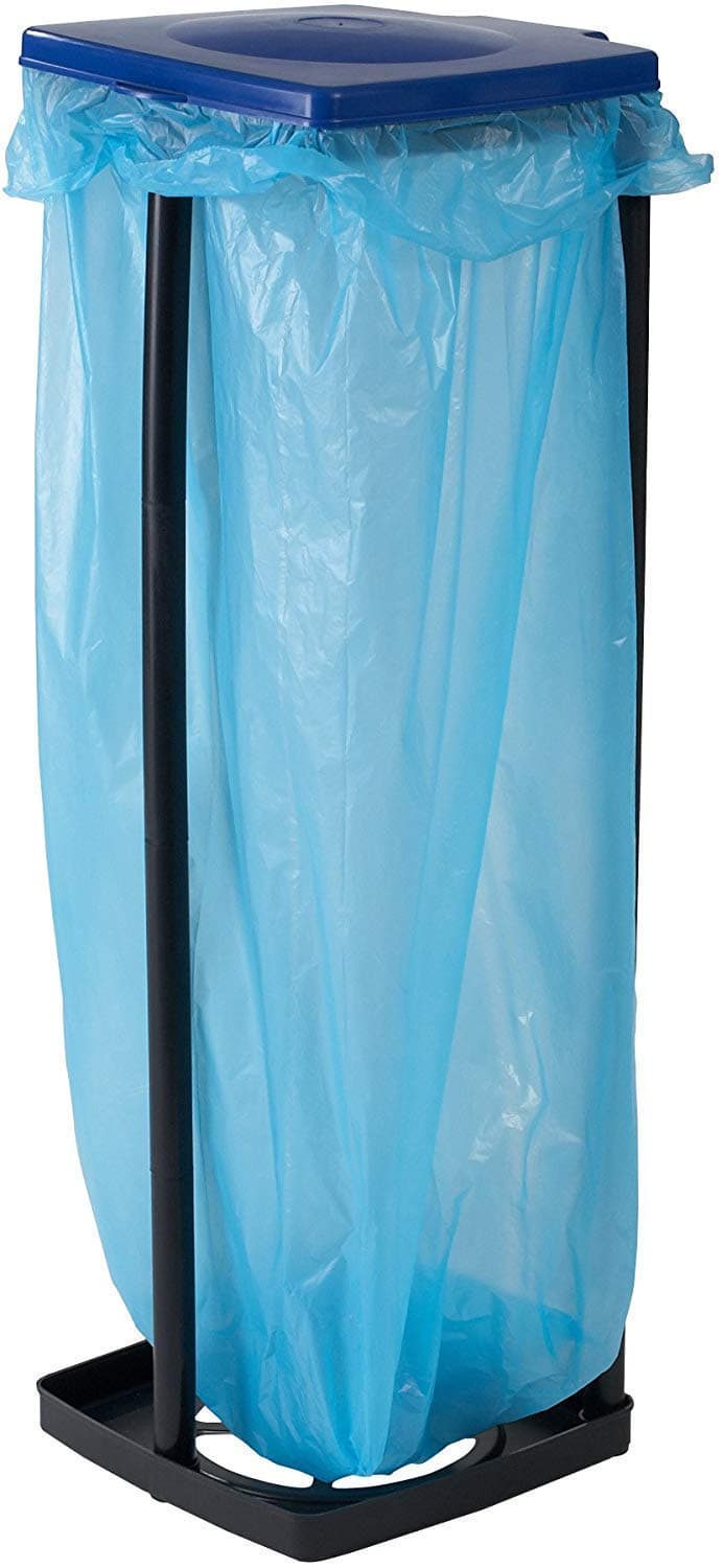 Top Star Bin Bag Stand, Refuse Sack Bin Liner Holder, Height Adjustable Waste Disposal Stand for 120 l Waste Bag, Garbage Bag Holder for Kitchen, Garage and Basement, approx. 28 x 32 x 87 cm