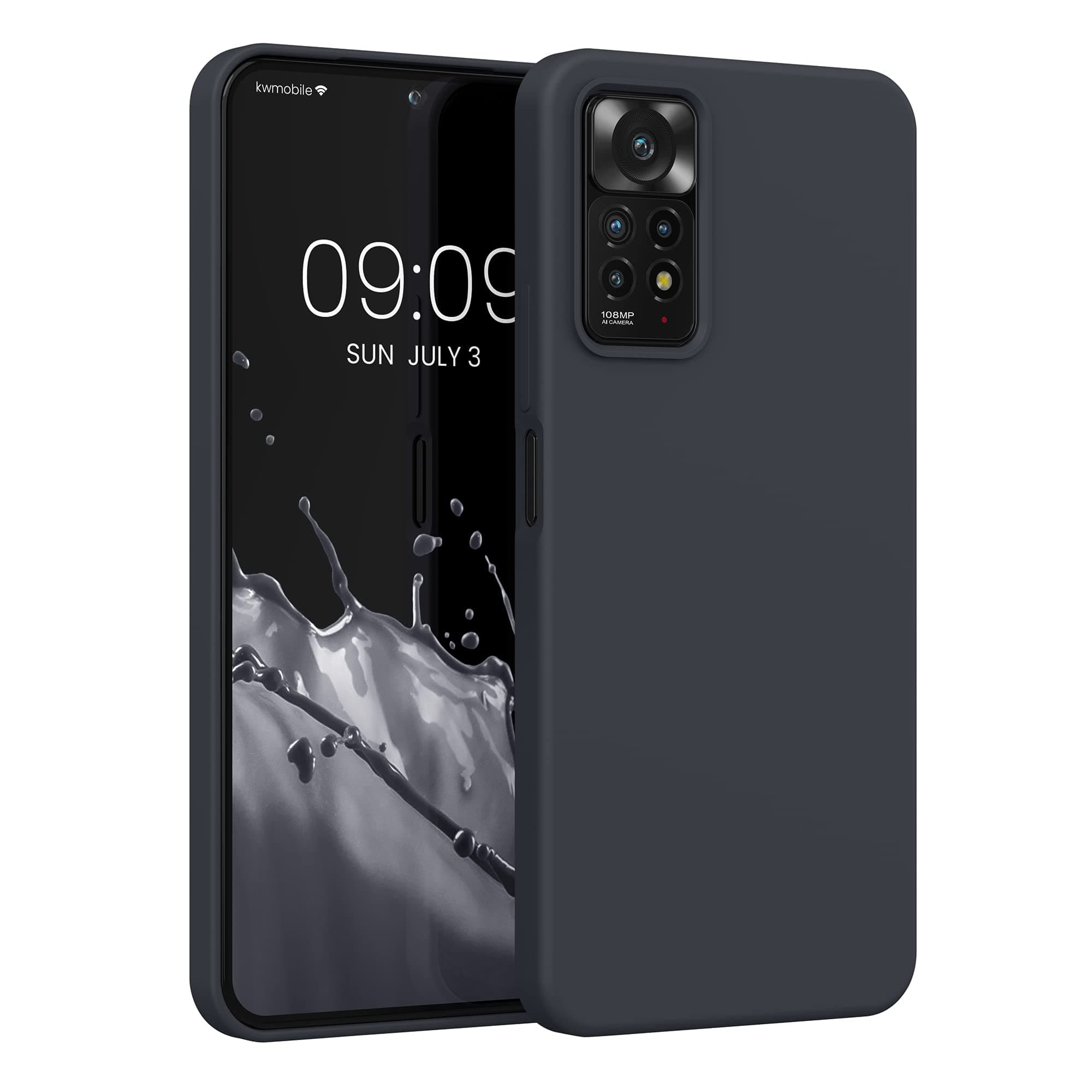 kwmobile Case Compatible with Xiaomi Redmi Note 11 Pro/Note 11 Pro (5G) / Note 12 Pro (4G) Case - TPU Silicone Phone Cover with Soft Finish - Black Matte