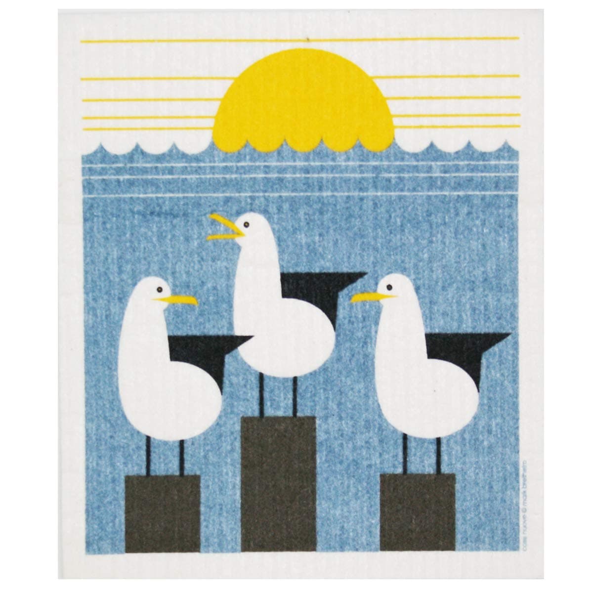 Swedish Dishcloth - Seagulls