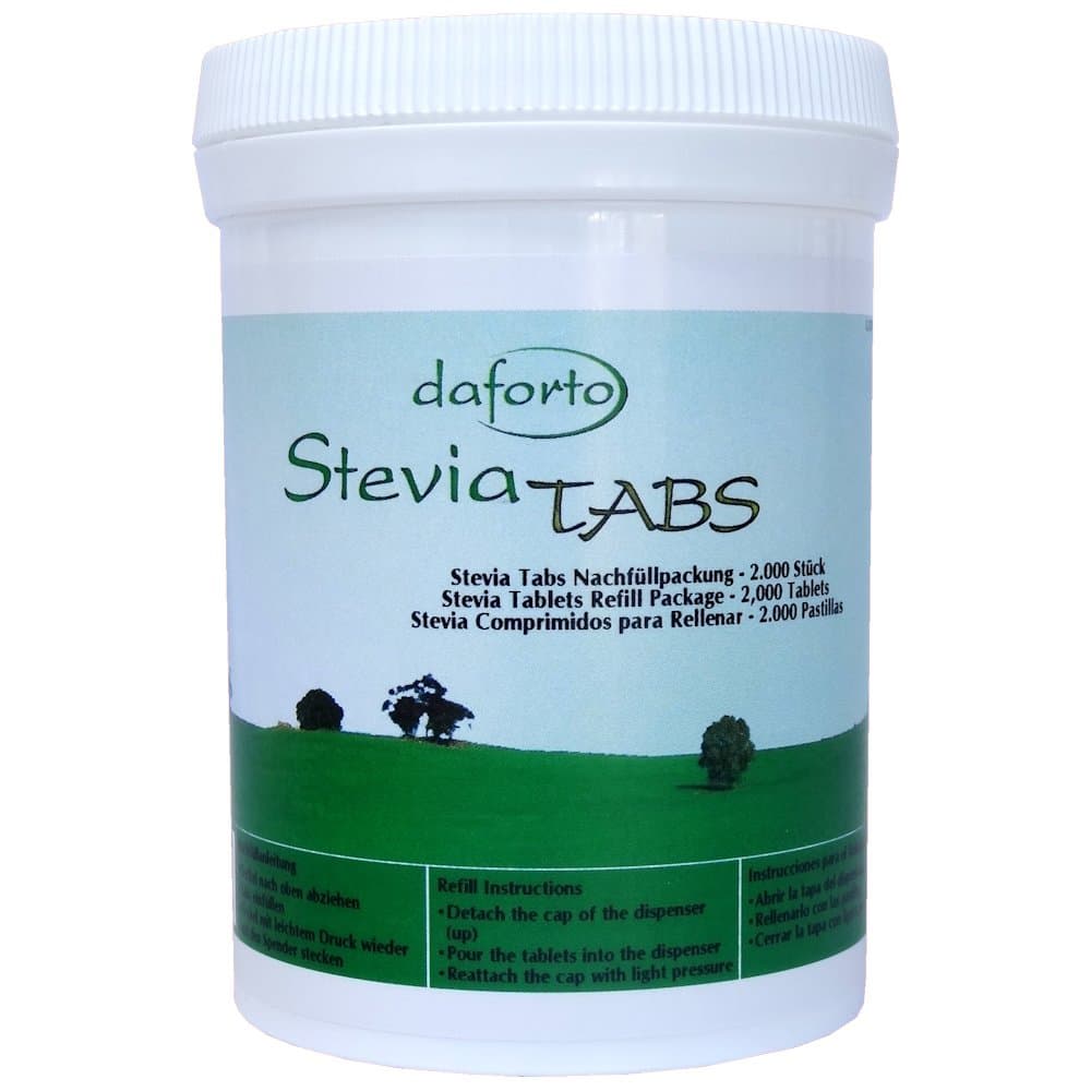 Daforto Stevia Tablets Refill Package, 2000 Tablets